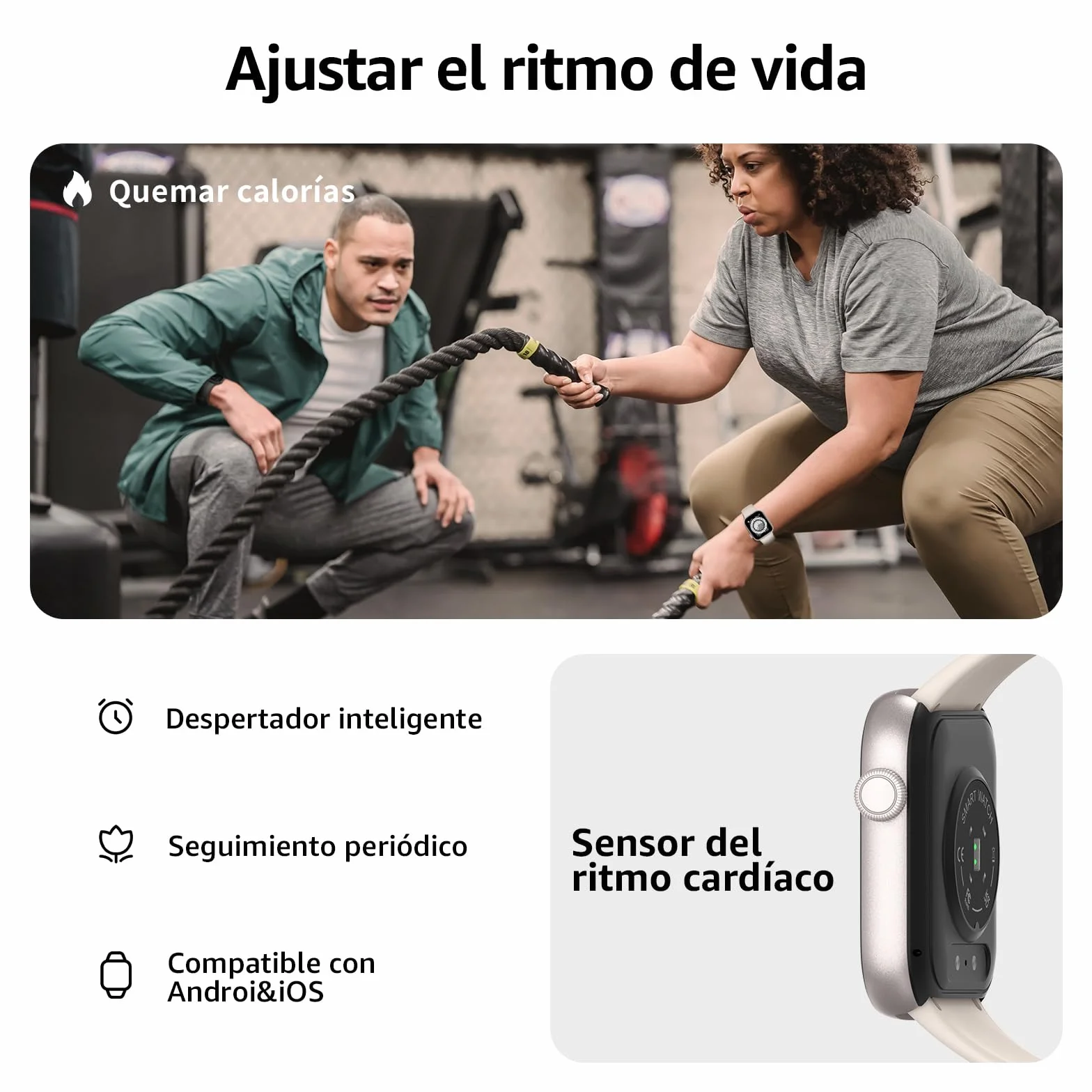 Reloj Inteligente Mujer Hombre, 1.85" Smartwatch con Llamadas Bluetooth, 140+ Modos Deportivos Smart Watch con SpO2/Pulsómetro/Monitor de Sueño/Podómetro, Impermeable IP68 Smart Watch Para Android iOS
