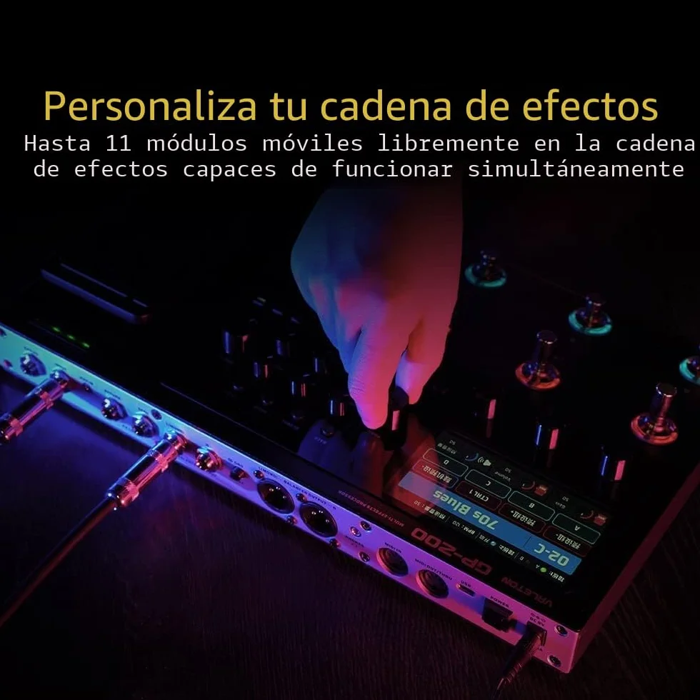 VALETON Procesador de Múltiples Efectos para Guitarra y Bajo con Modelado de Amplificador Gabinetes IR 240+ Efectos Looper Interfaz de Audio USB MIDI I/O Pedal de Expresión GP-200 + Bolsa