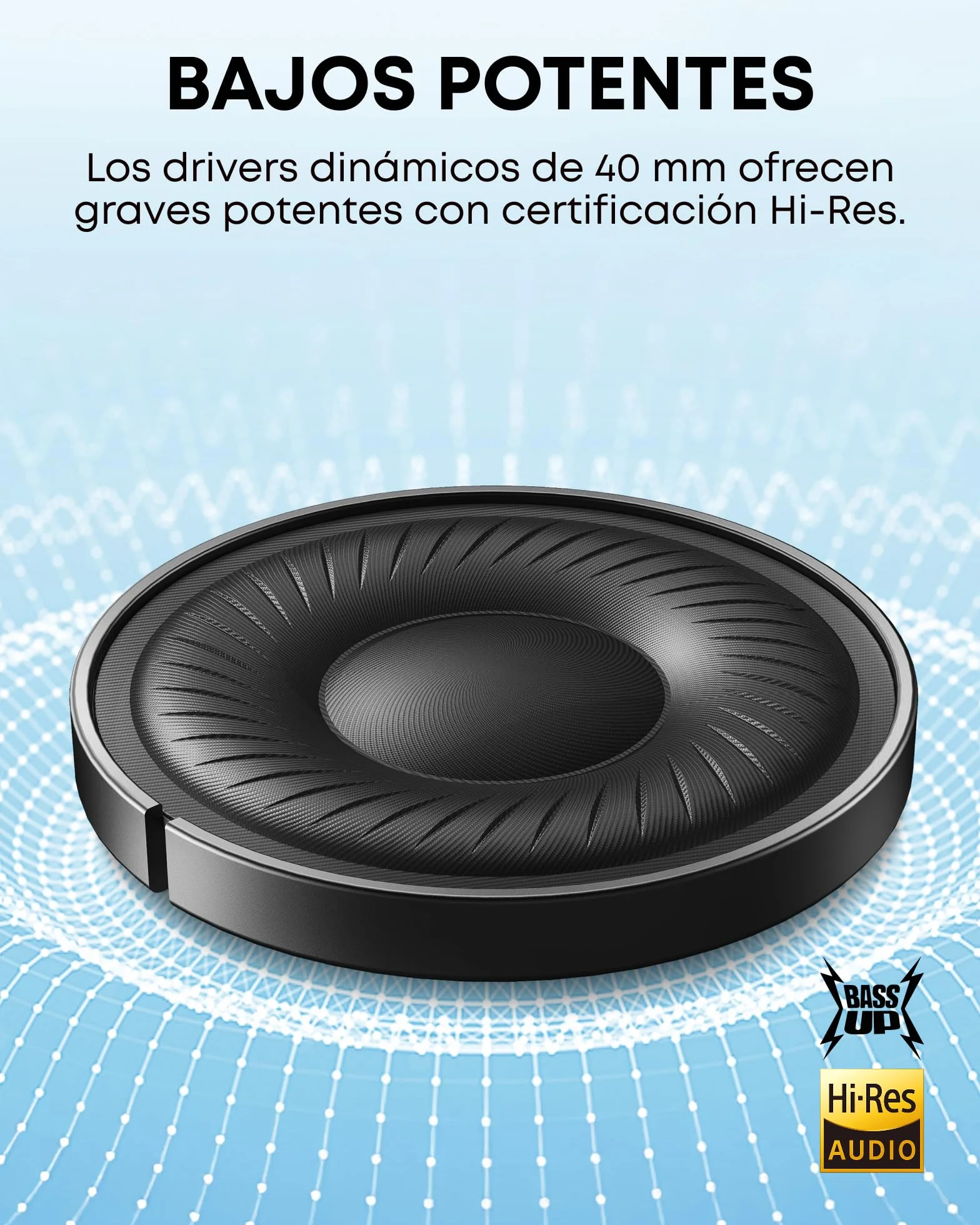 Soundcore Q20i Cascos Inalámbricos Bluetooth Cancelación Ruido Activa Híbrida ANC 40 Horas Hi-Res Audio Personalización App