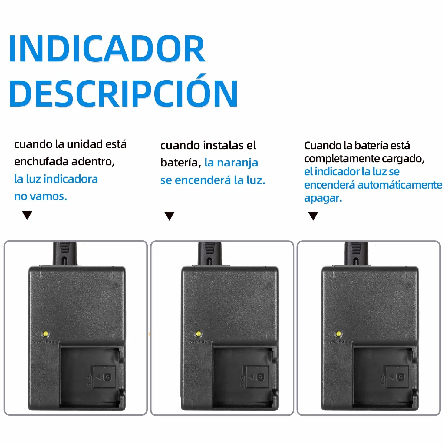 NP-BG1 Cargador Compatible con Sony NP-BG1, NP-FG1, NPBG1, NPFG1, BC-CSG, BC-CSGD, BC-CSGE, HDR-GW55, HDR-GW77 Cámara Digital