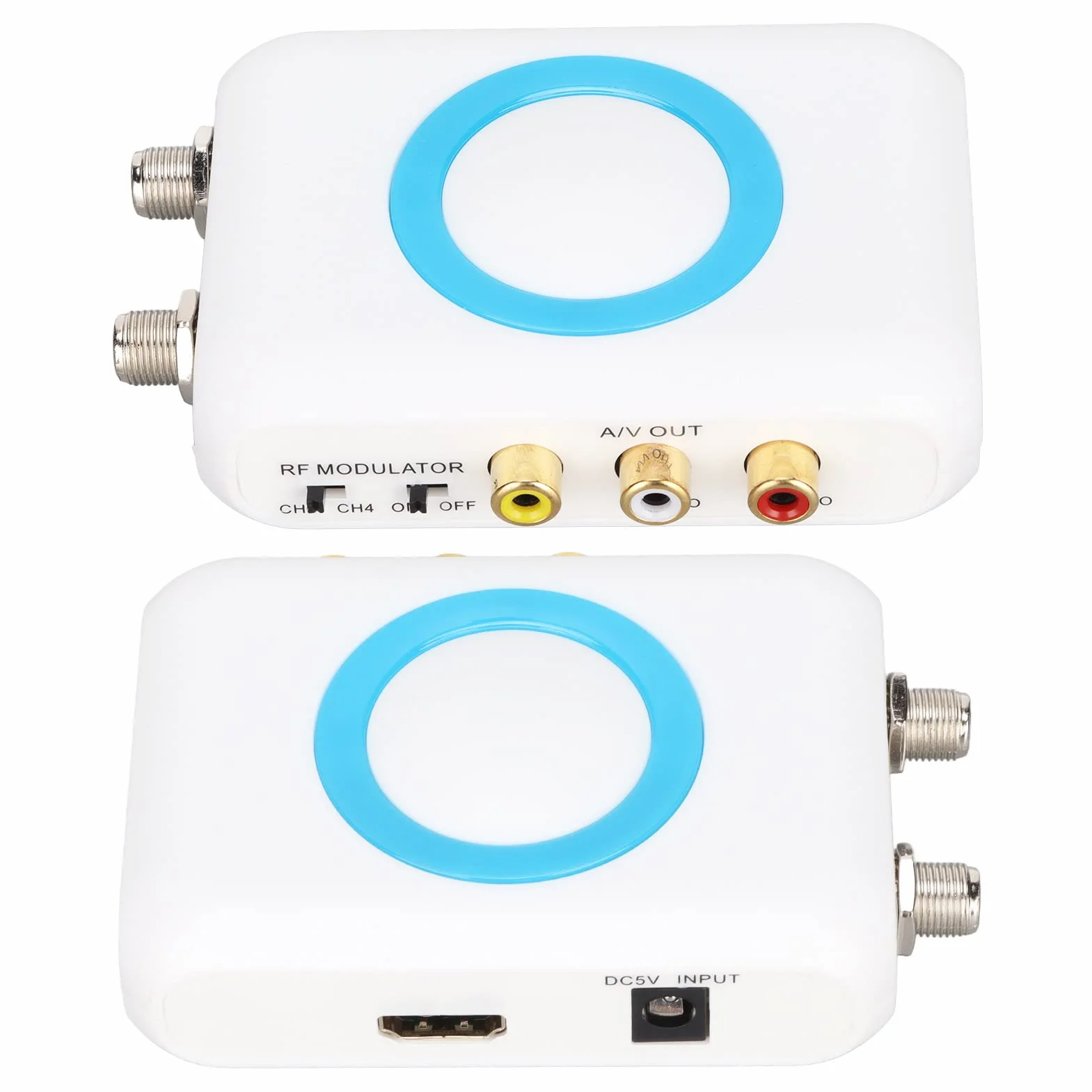 Tosuny Convertidor RF de Modulador HDMI, Modulador a RF HD Compatible con Salida de Formato PAL/NTSC, Convertidor Demodulador VHF para Control PLL, Modulador CATV para TV Doméstica