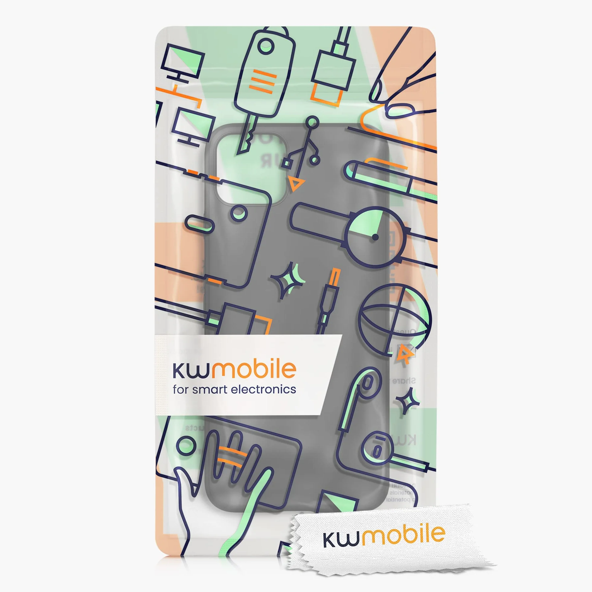 Funda kwmobile para Google Pixel 4 Carcasa TPU Silicona Negro Mate