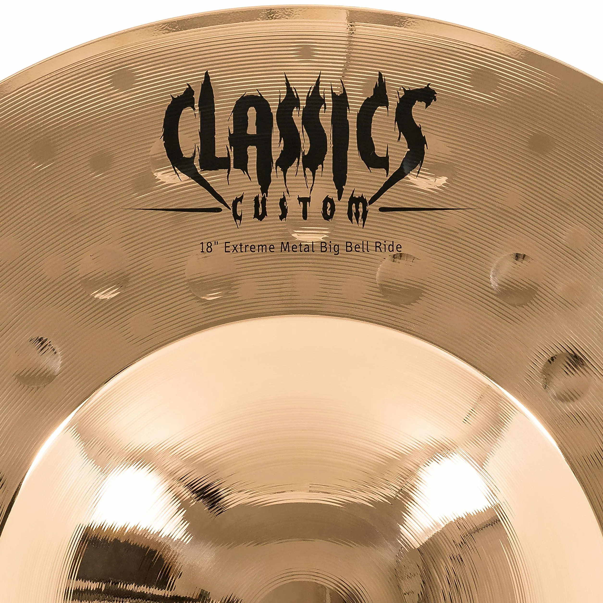 Meinl Cymbals Classics Custom Extreme Metal Plato Big Bell Ride de 18 pulgadas (45,72cm) Platillos de Batería - Bronce B12, Acabado Brillante (CC18EMBBR-B)