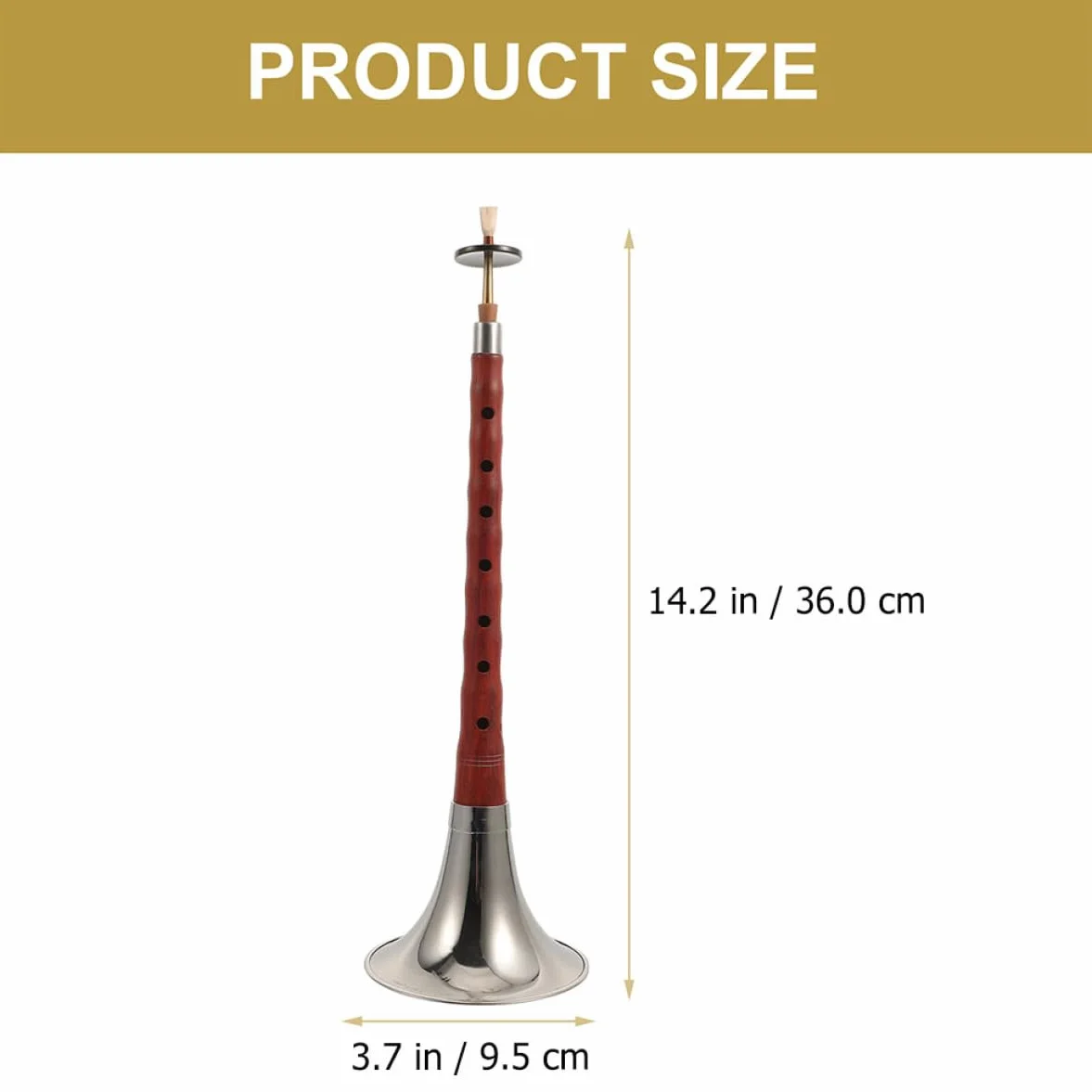 Instrumento Tradicional Suona Profesional Chino de Metal Fácil de Operar y Ligero para Principiantes y Profesionales Llave D y 1 Set Color Aleatorio
