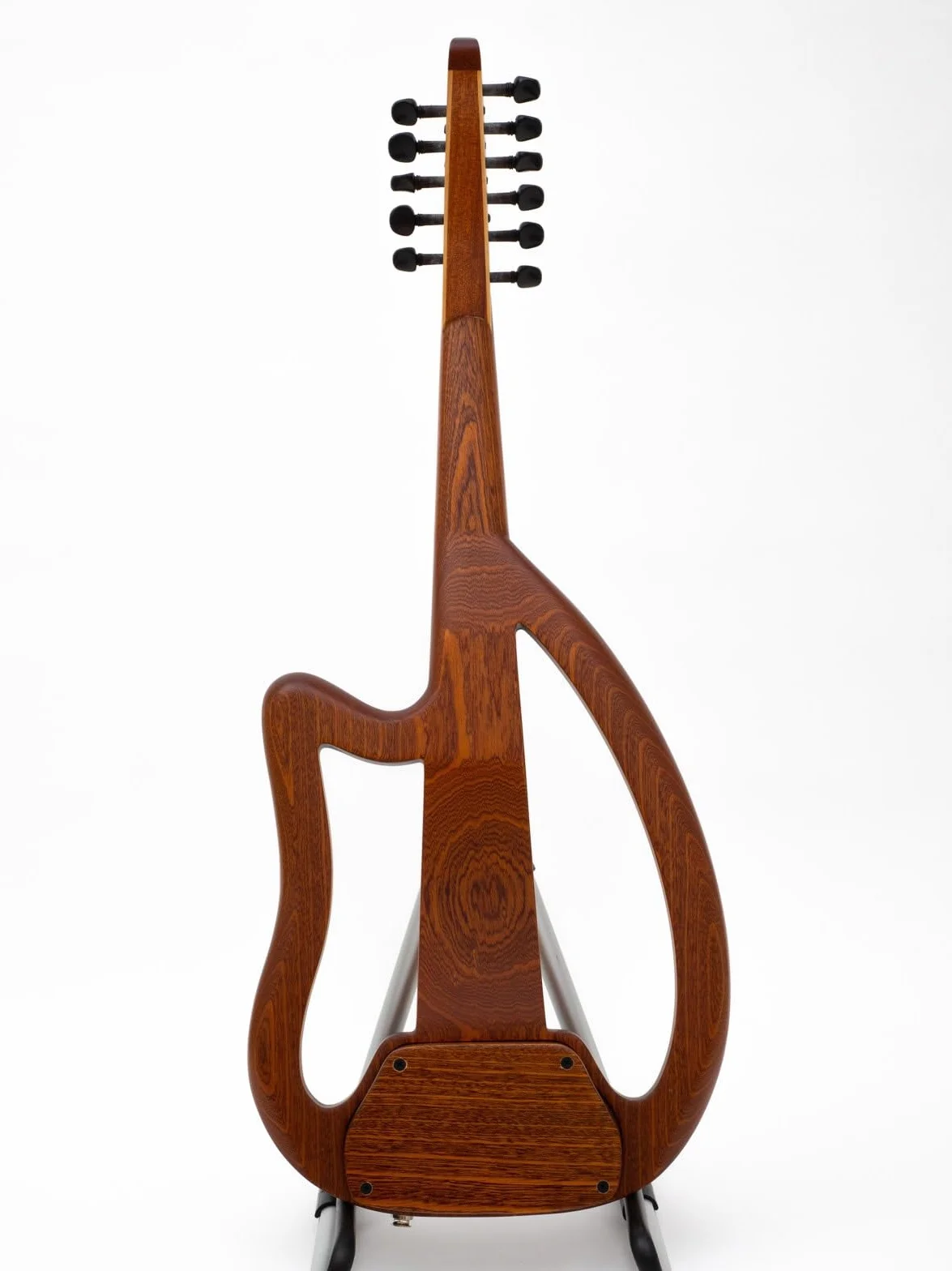 Clavijas eléctricas profesionales de caoba y ébano, ecualizador de 3 bandas, afinador integrado turco eléctrico Oud Oud con pastilla, funda y púas gratis
