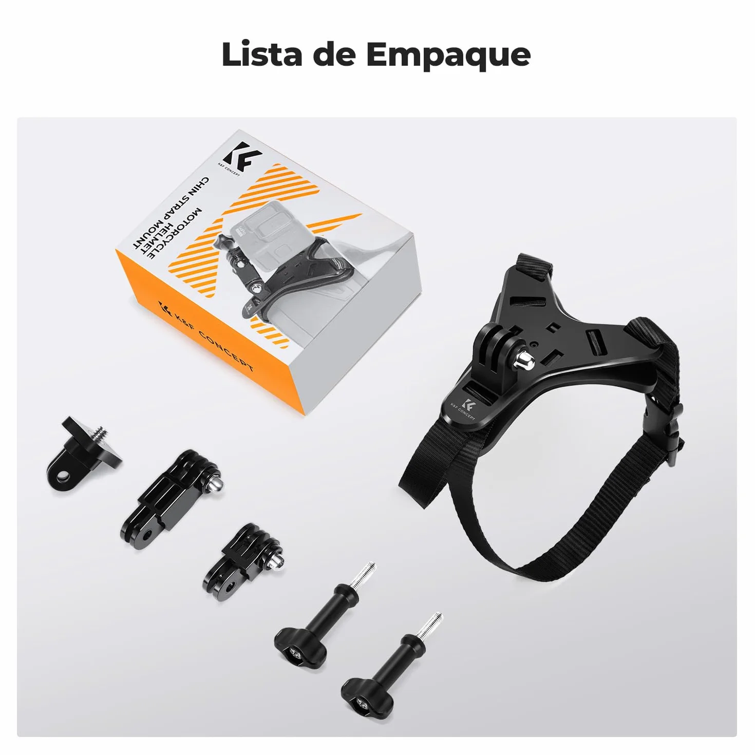 K&F CONCEPT Soporte para Casco Moto Mento Compatible con GoPro Hero 13/12/11/10/9/8/7, dji Osmo Action 5 Pro/4/3/360, Insta 360 Ace Pro/2/X5/X4/X3, AKASO con Base en Y, Silicona Antideslizante