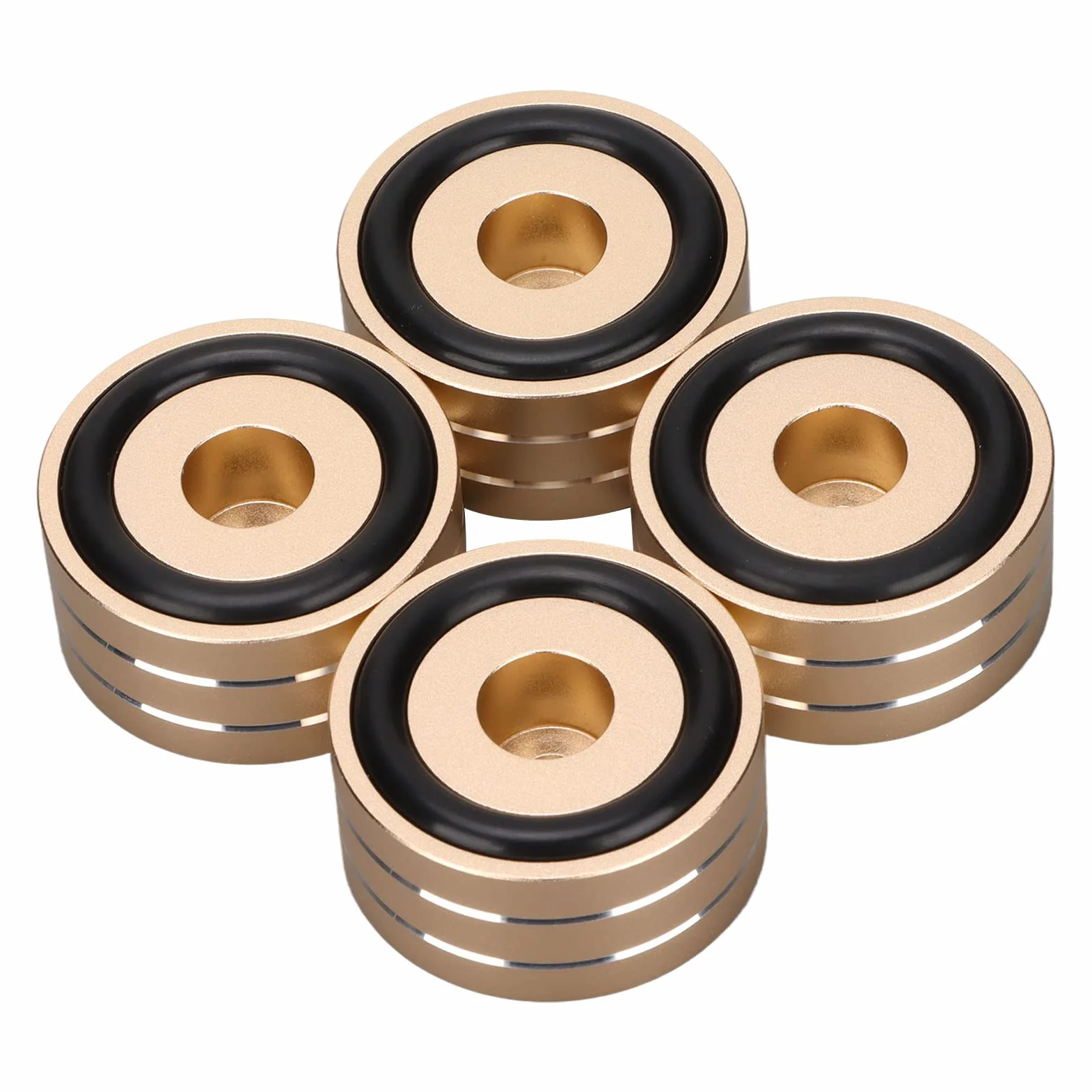 Almohadillas con Púas para Altavoz, 4 Piezas SP4010 Pie de Soporte con Púas para Aislamiento de Altavoz 40x20 Mm Alfombrillas con Púas para Altavoz de de Aleación de Aluminio,