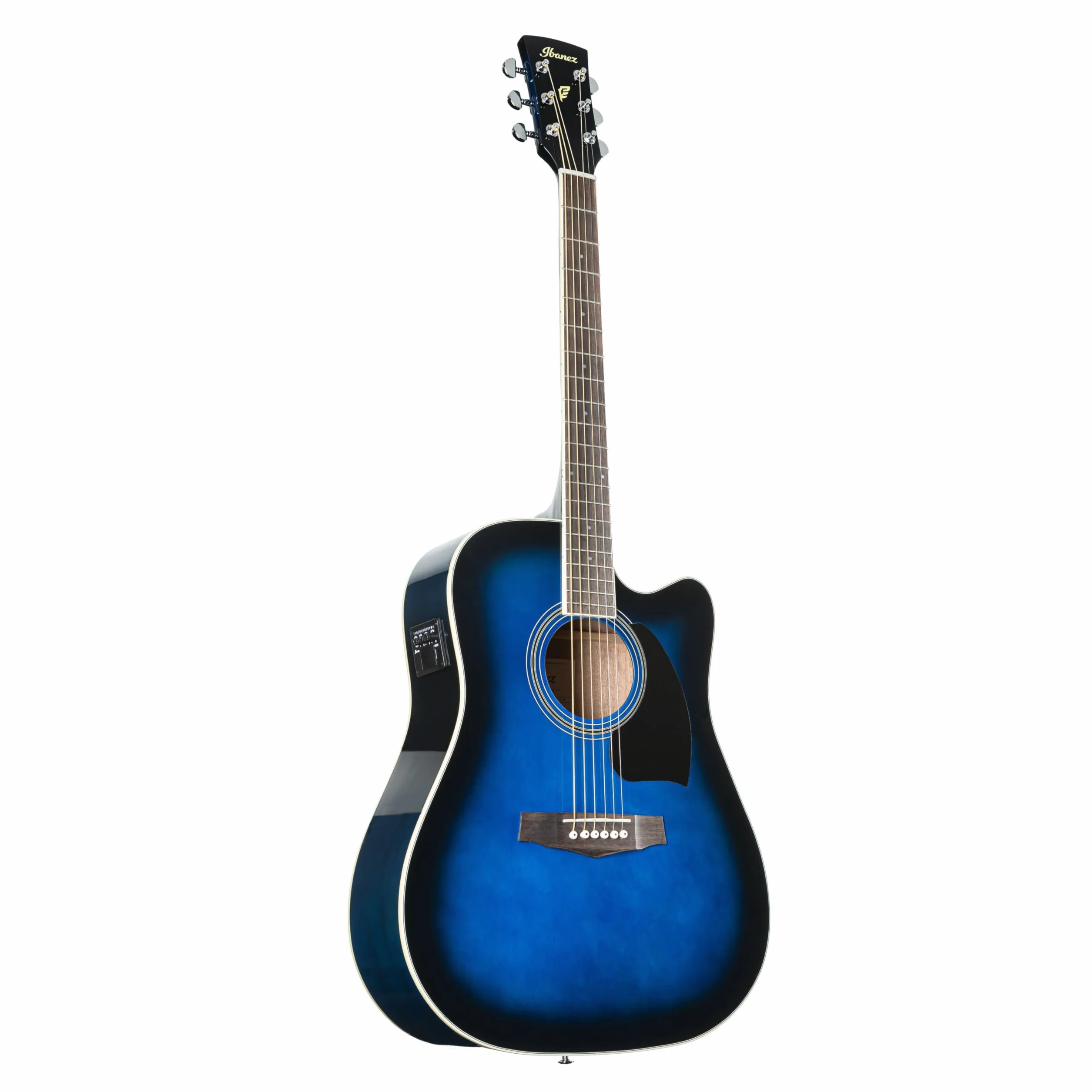 Ibanez PF15ECE-TBS Guitarra electroacústica, Transparente Blue Sunburst