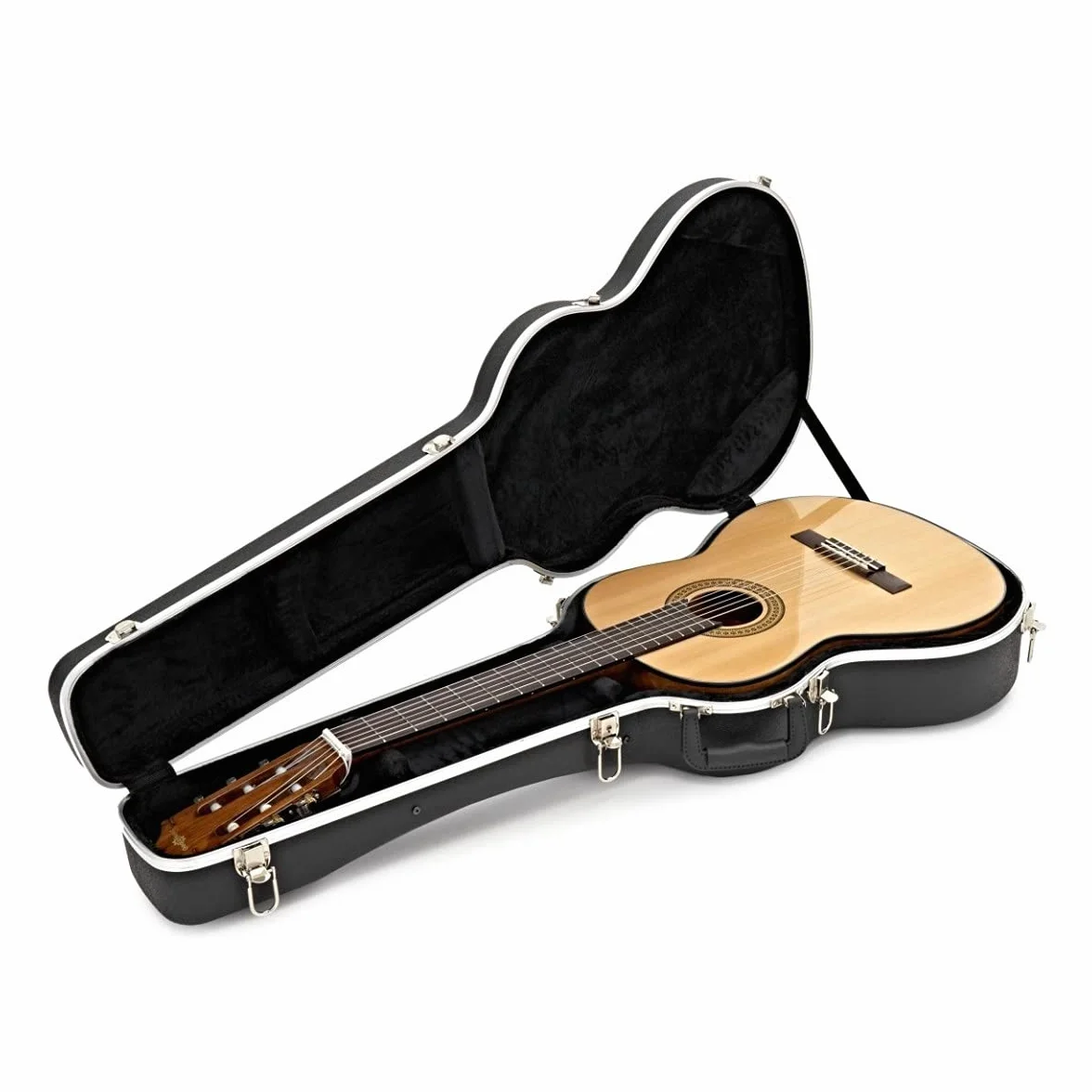gear4music Estuche rígido para Guitarras acústicas clásicas españolas