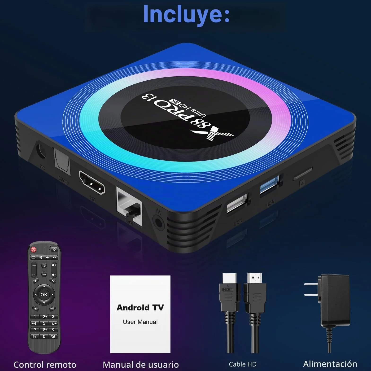 Android 13.0 TV Box 4GB RAM 32GB ROM RK3528 Quad-Core Dual WiFi 6 BT 5.0 8K Ethernet HD 2.0 Smart TV Box