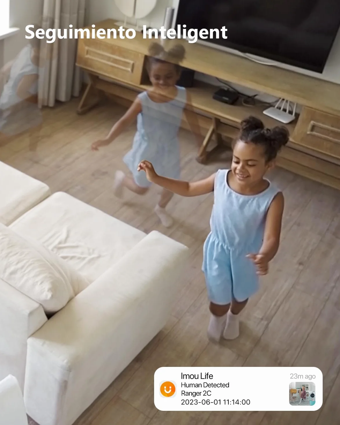 Imou 4MP Cámara Vigilancia WiFi Interior para Mascotas,360° Cámara IP WiFi con Detección de Humano, Visión Nocturna, Audio Bidireccional, Control Remoto, Modo Privacidad,Compatible con Alexa