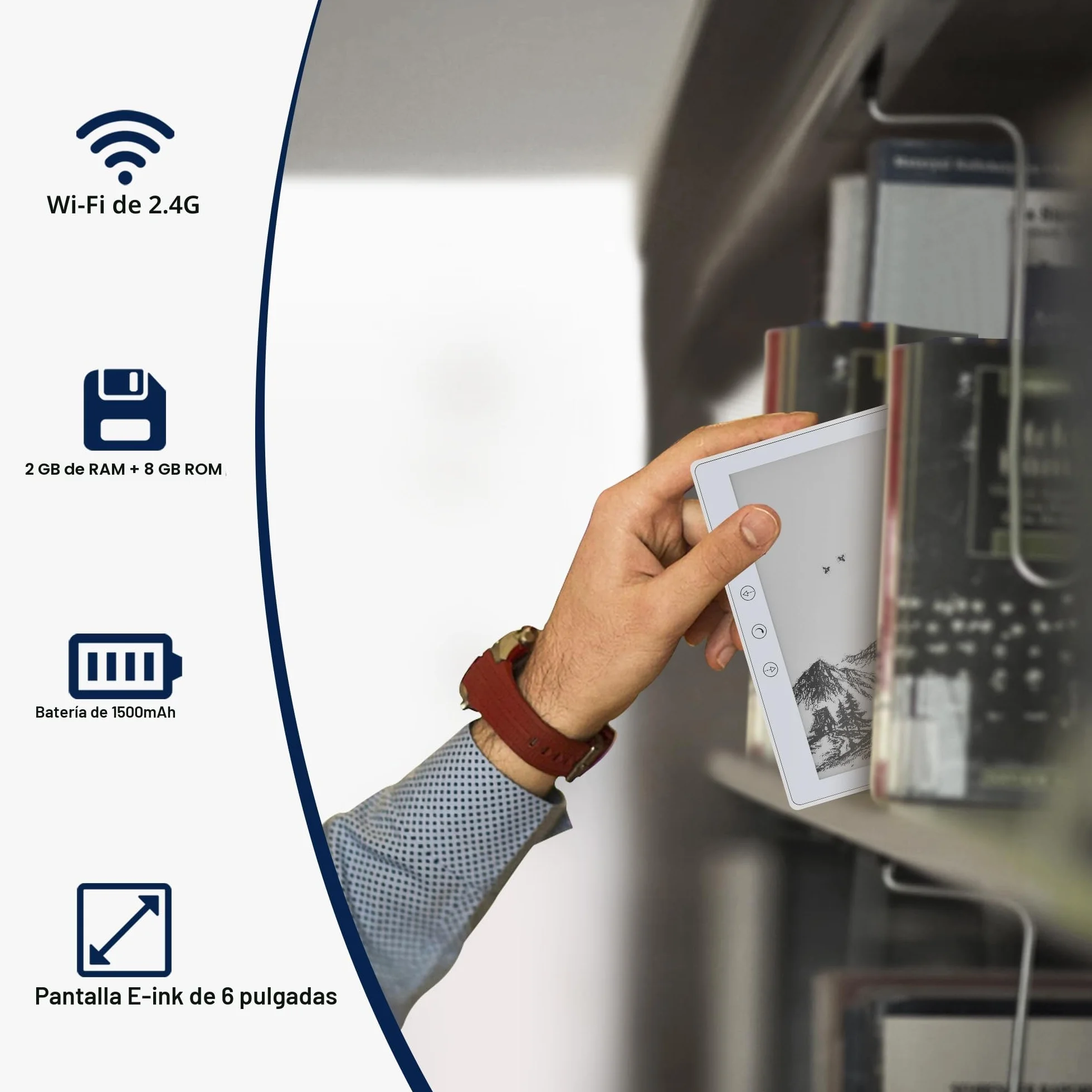 Veidoo Lector de Libros electrónicos 5.8 Pulgadas Pantalla táctil HD 32 GB ROM WiFi