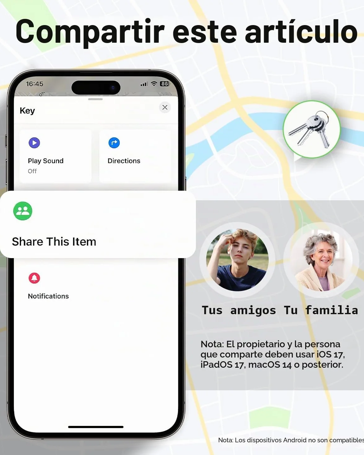 Smart Tracker Tag 4 Pack, Buscador de Objetos Bluetooth Funciona con Buscar Apple (Sólo iOS), Resistente al Agua IP67, Baterías Reemplazo, Rastreador para Llaves, Cartera, Equipaje, Mochila