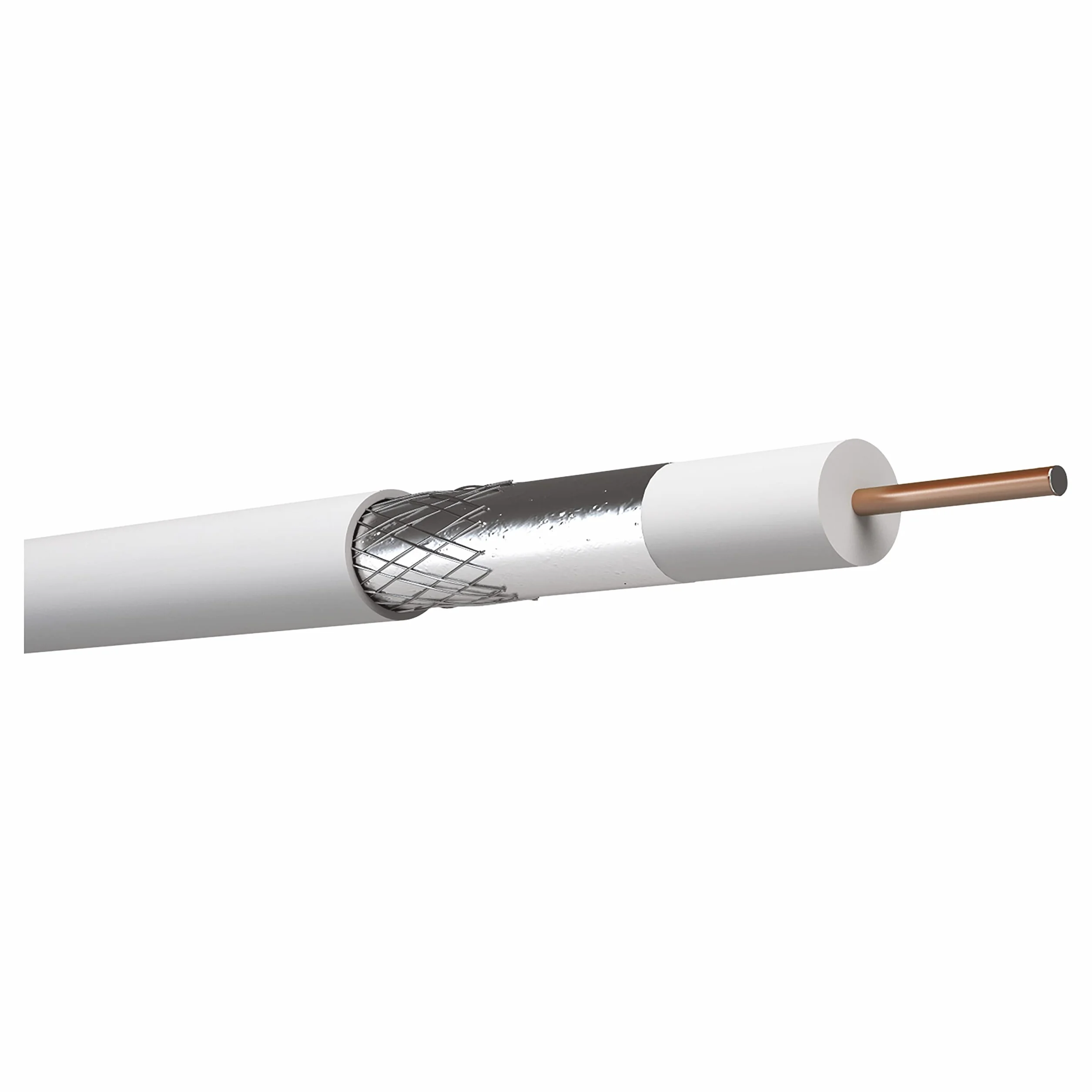 Cable de antena coaxial EMOS CB130 20 m blanco blindaje 75 dB 75 ohmios