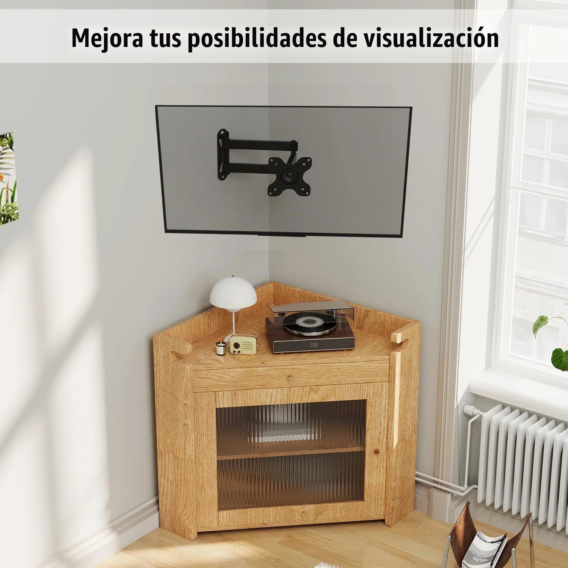 BONTEC Soporte TV Pared para Monitores y Televisores 13-30 Pulgadas 15 kg VESA 75x100mm Inclinable Giratorio