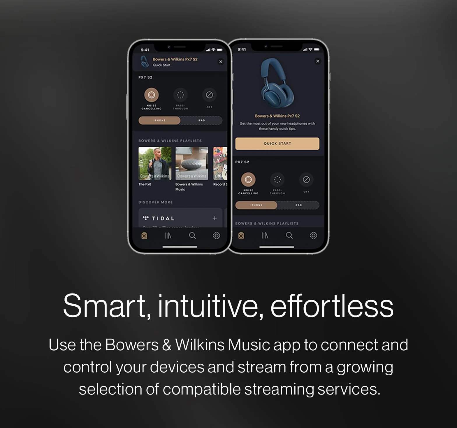 Bowers & Wilkins Auriculares inalámbricos Px7 S2e, Ocean Azul