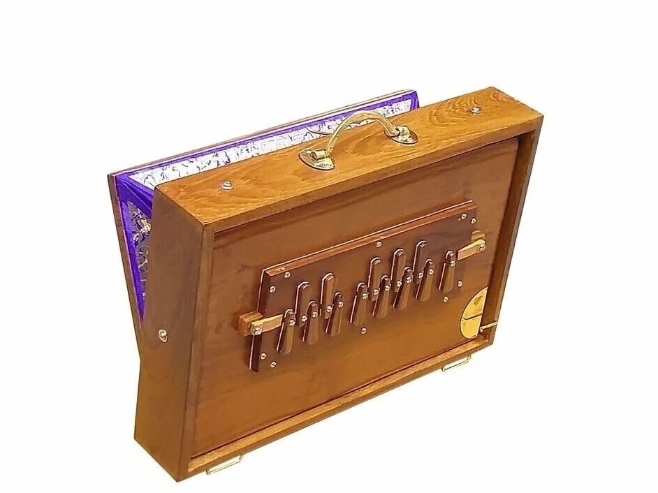 SHRUTI BOX SIZE~ (15" X 10" X 3")~SWAR PETI~TEAK WOOD~440 Hz~SHRUTI~YOGA~CHANT