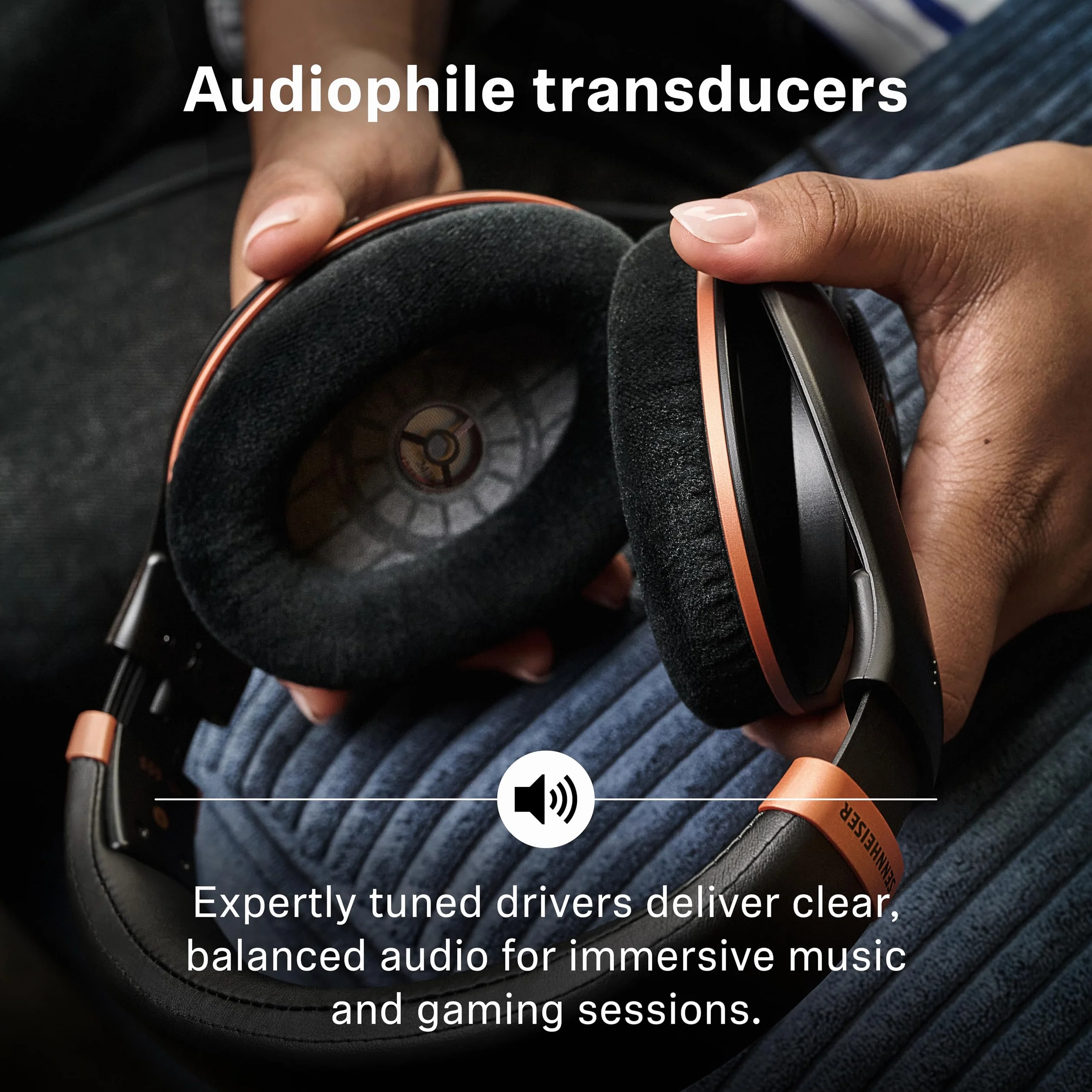 Auriculares con Cable Sennheiser HD 505 SE - Auriculares circumaurales con Sonido y Graves, Diadema más cómoda para Escuchar música - Cable de 1,8m, Funda con cordón - Edición Cobre