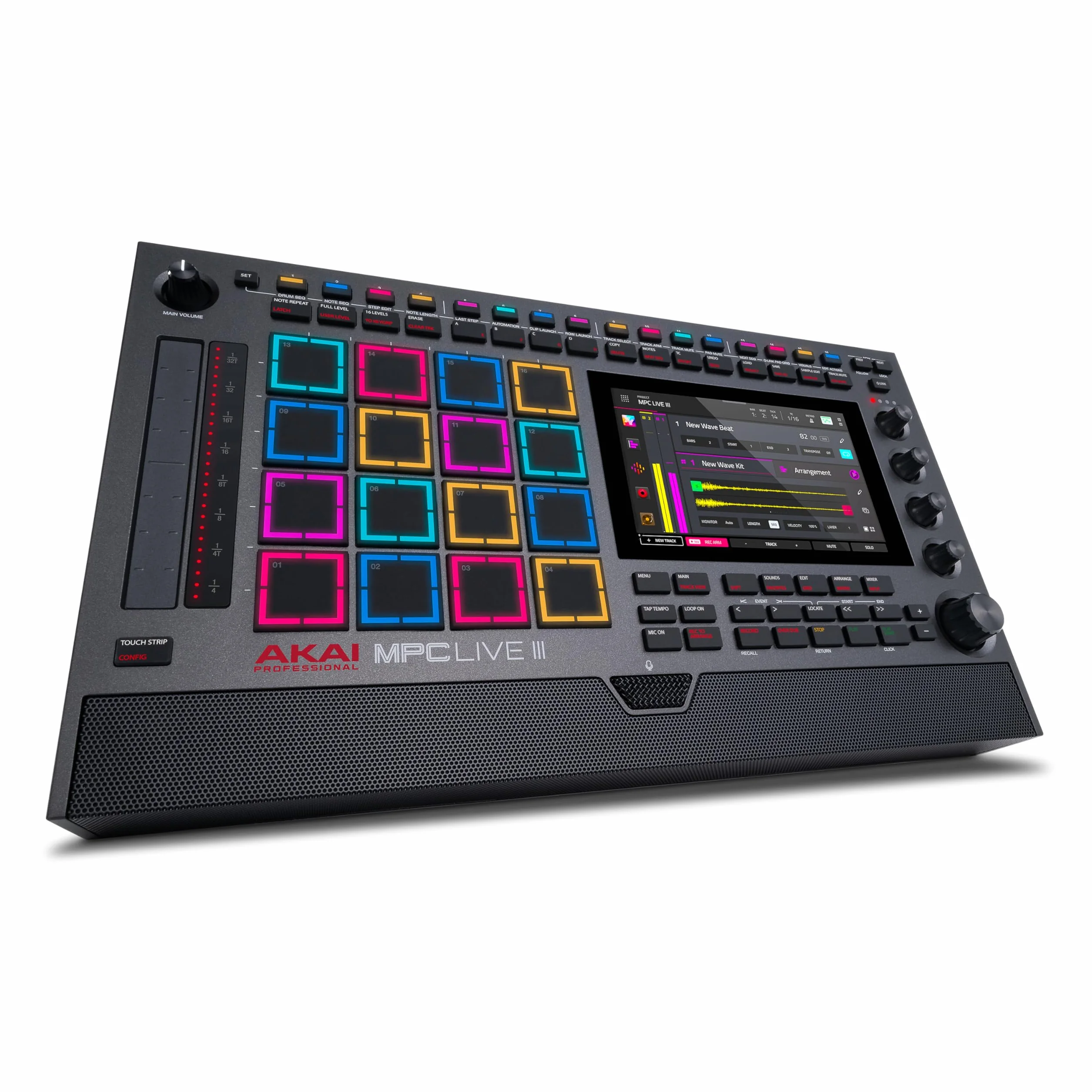 Akai Professional MPC Live III Centro de Producción Musical portátil y Autónomo con Pads MPCe, Secuenciador, Pantalla táctil, Micrófono, Altavoces, Interfaz de Audio, Wi-Fi, Bluetooth, Batería