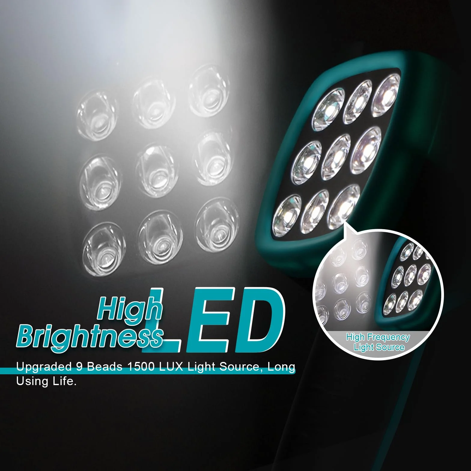 Estroboscopio Digital de Mano 60-99999 FPM, Estroboscopio LED sin Contacto YF-DT100B, Tacómetro Estroboscópico de 1500 lux con Pantalla LCD a todo Color, Velocímetro Estroboscópico 2200 mAh