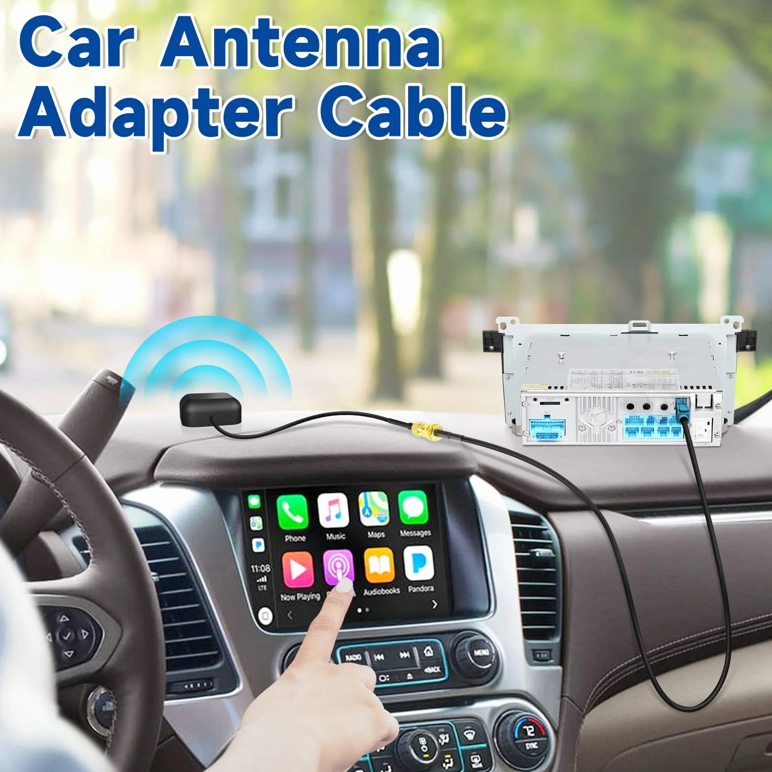 Bingfu Cable Adaptador de Antena de Fakra Z a SMA para Coche para Unidad Principal Estéreo de Android para Coche Navegacion GPS Radio FM AM Radio Satelital Sirius XM Telemática 4G LTE Módulo Bluetooth