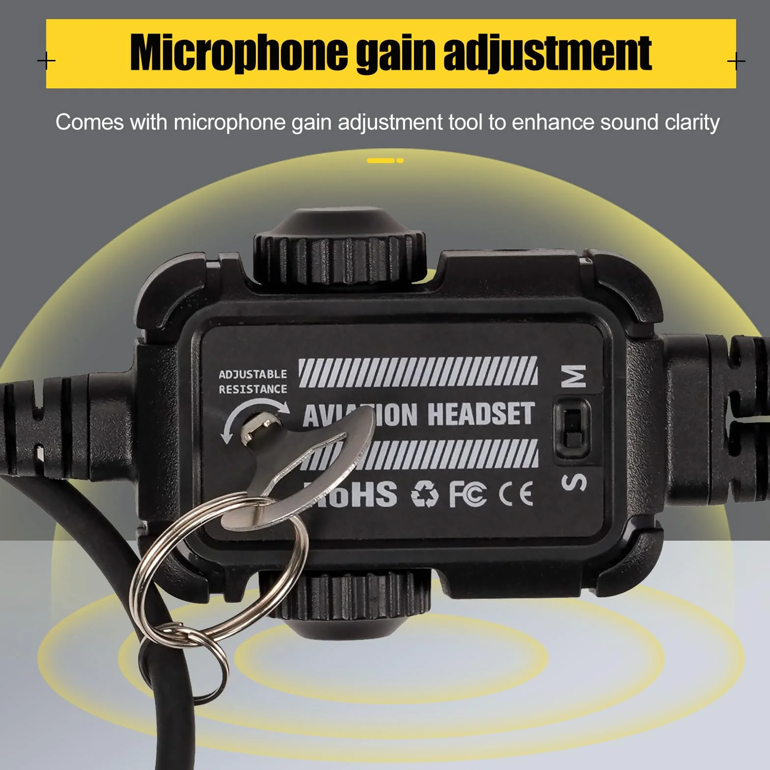Retevis EHG001 - Auriculares de aviación Premium para Pilotos, Mono y estéreo, reducción de Ruido pasiva, micrófono con cancelación de Ruido, reposacabezas de Gel para Orejas, Diadema de Ajuste