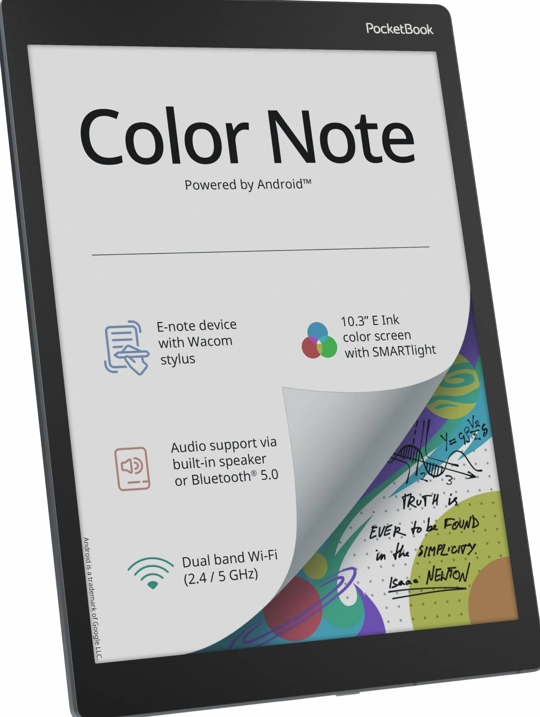 PocketBook Nota de color Pantalla Kaleido 3 tinta E 10.3 pulgadas Escritura a mano lápiz capacitivo Android