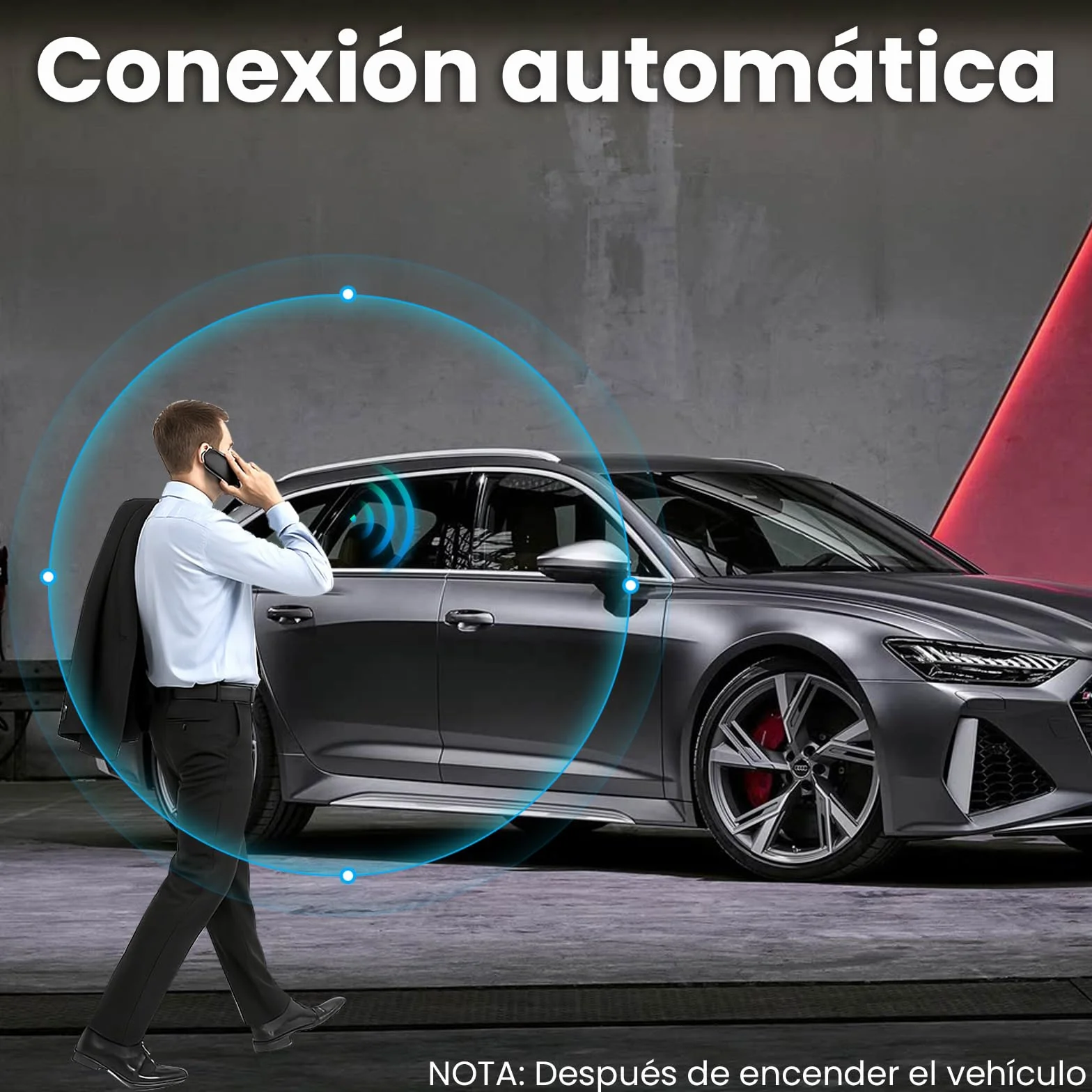 S1 Adaptador CarPlay Inalámbrico para Coche con CarPlay por Cable, Convierte CarPlay con Cable a Inalámbrico, USB A/C Plug and Play, Compatible iOS 10+ y Coches con Car Play