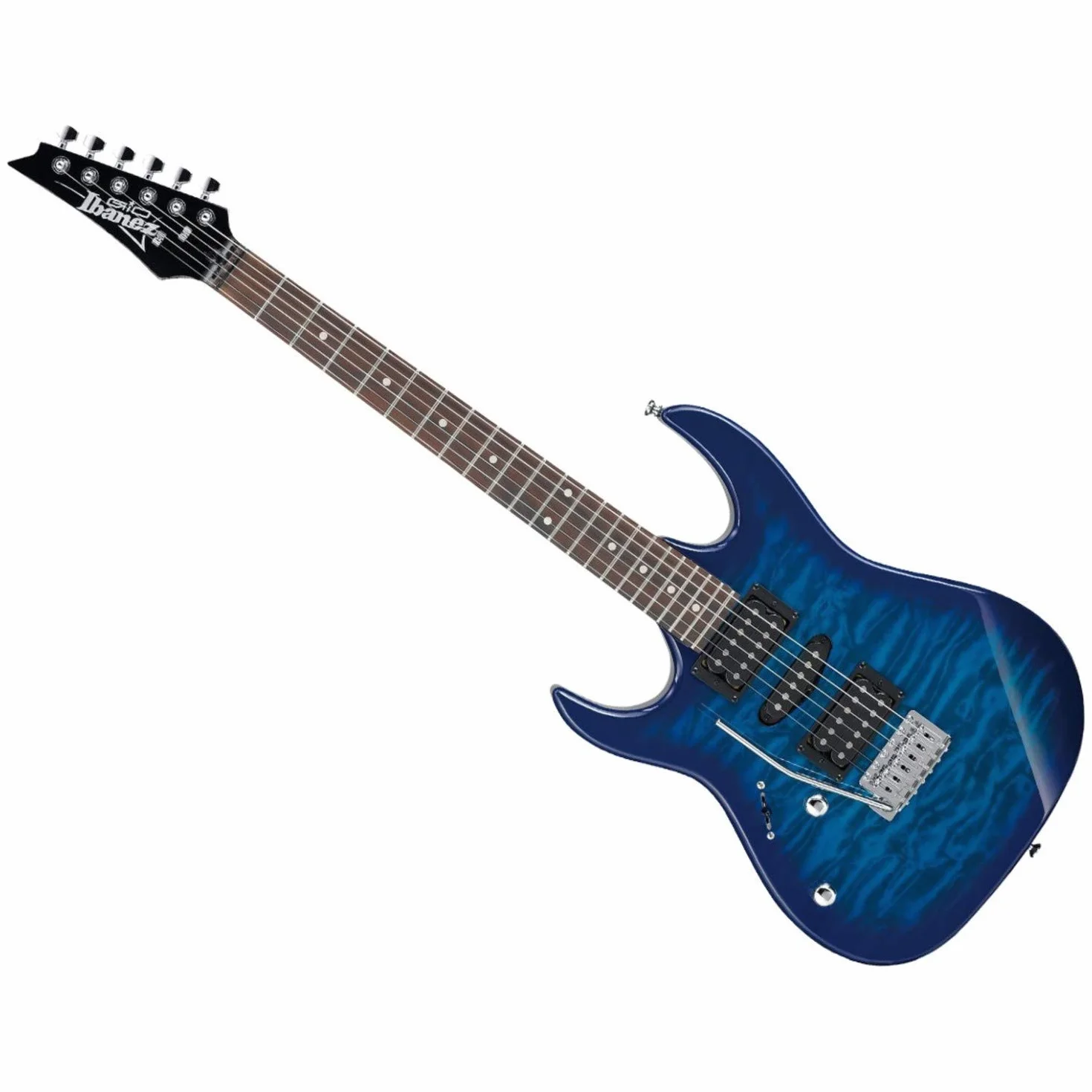 Ibanez GRX70QA-TBB GIO Series - Guitarra eléctrica - Burst azul transparente - zurdos