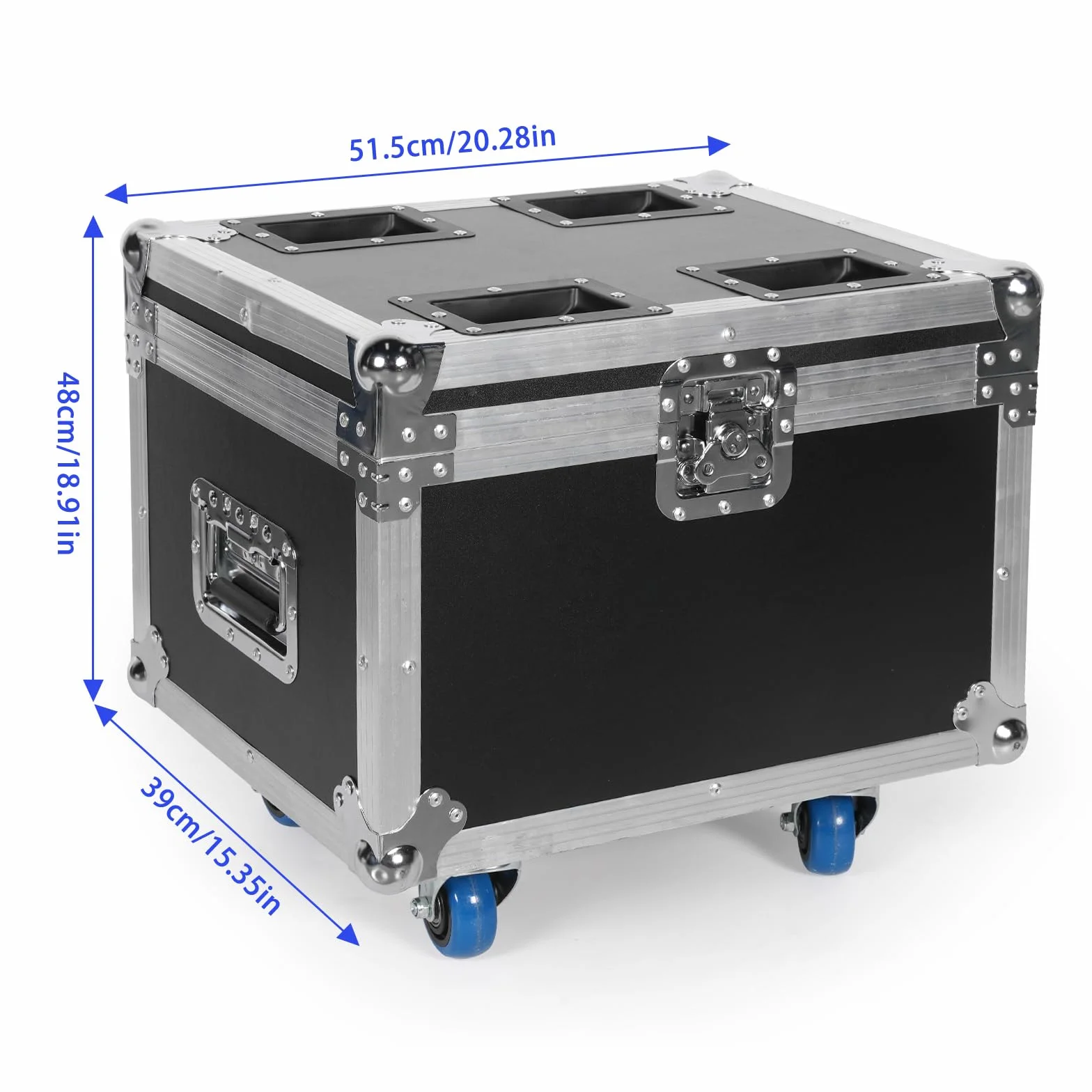 4PCS Cabeza Movil LED 60W con Flightcase 8 Gobos 8 Colores Beam Luz de Discoteca RGBW 9/11 Canales para DJ Club Navidad Bar Fiesta