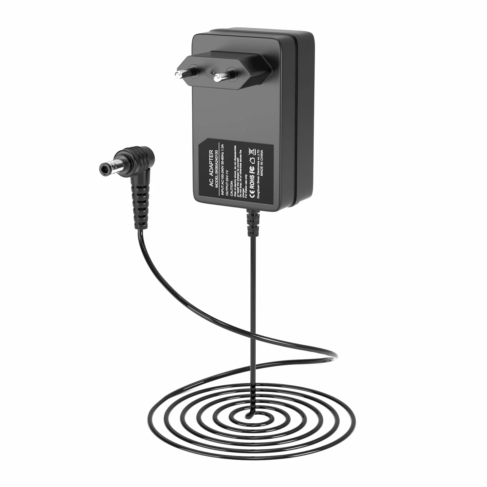 Adaptador de Corriente 24V 1A 24W Alimentador para Enrutador, Tiras de luz LED, Cámara, Decodificador, lámpara de Escritorio Transformador Fuente de alimentación Cargador 5.5 * 2.1 mm 1.8 m