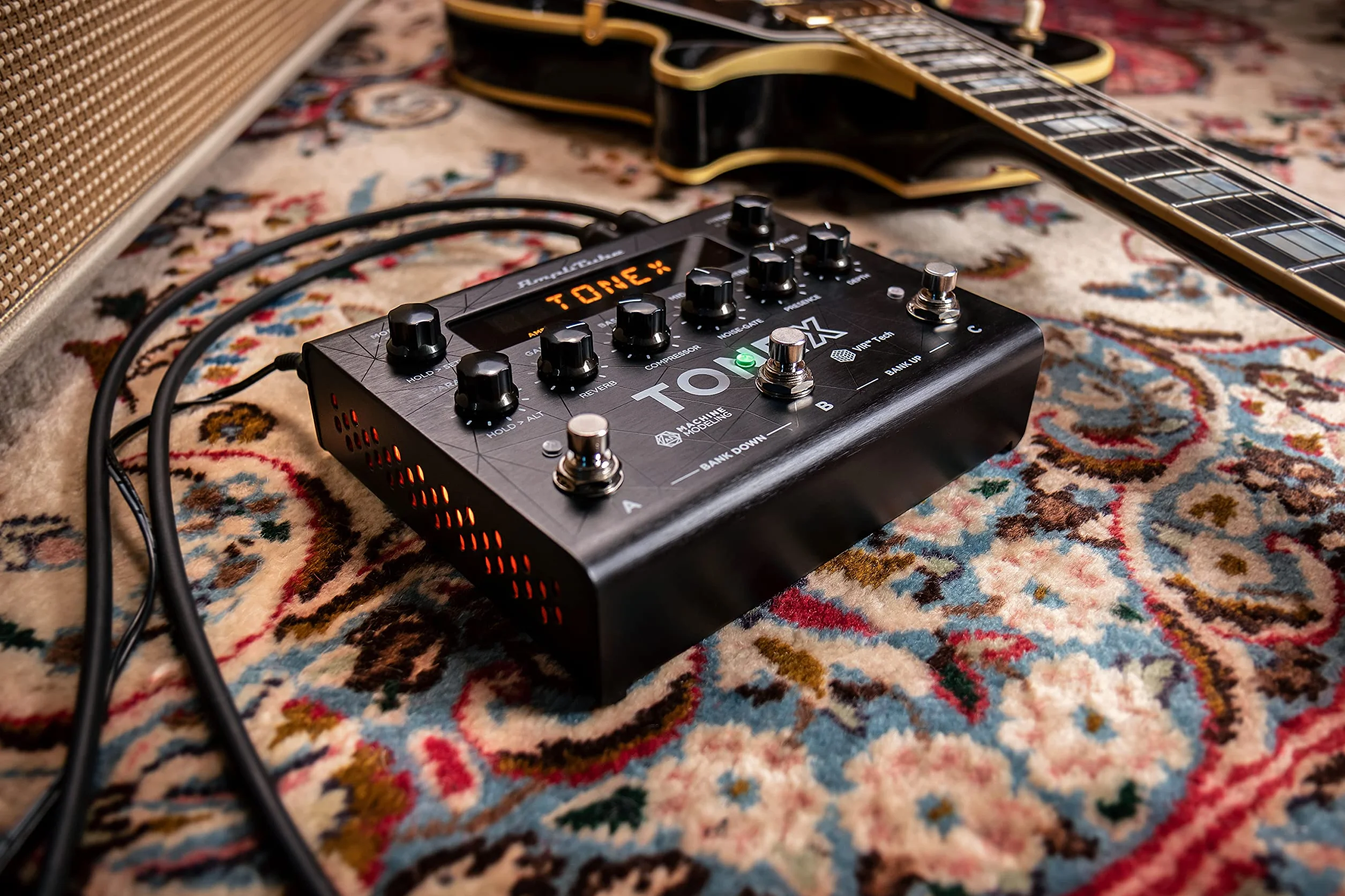 IK Multimedia TONEX Pedal Multi-Effekt-Pedal mit AI Machine Learning Technologie: Nachbildung von jedem Gitarrenverstärker, Gitarrenpedal, Distortion-Pedal, Overdrive-Pedal plus andere Gitarreneffekte