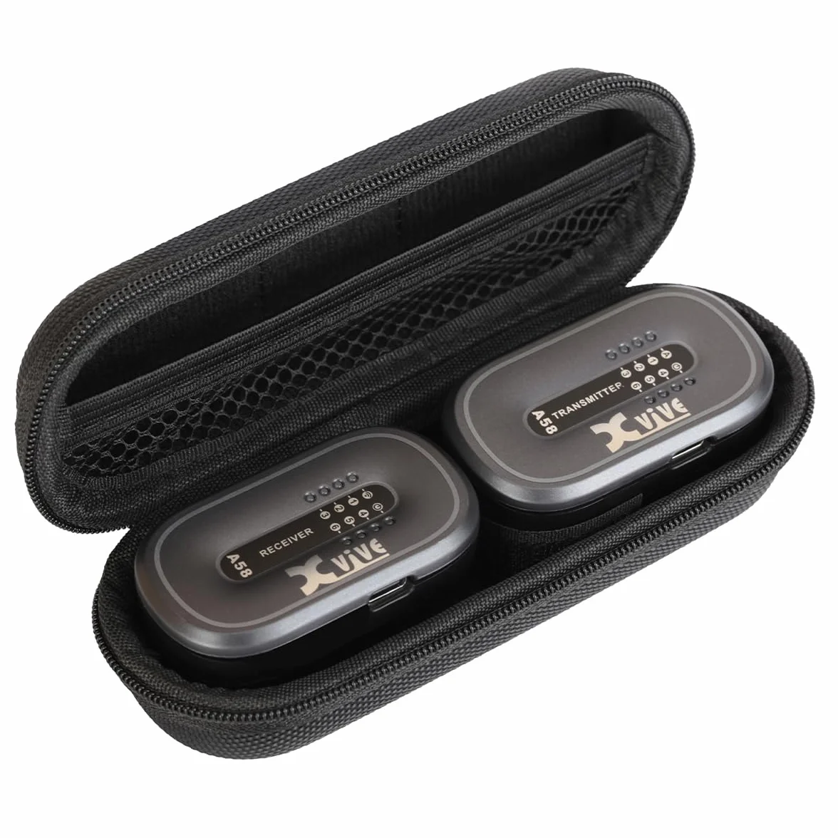 Xvive - A58-5.8GHz - Sistema de Guitarra inalámbrica con Funda, Negro
