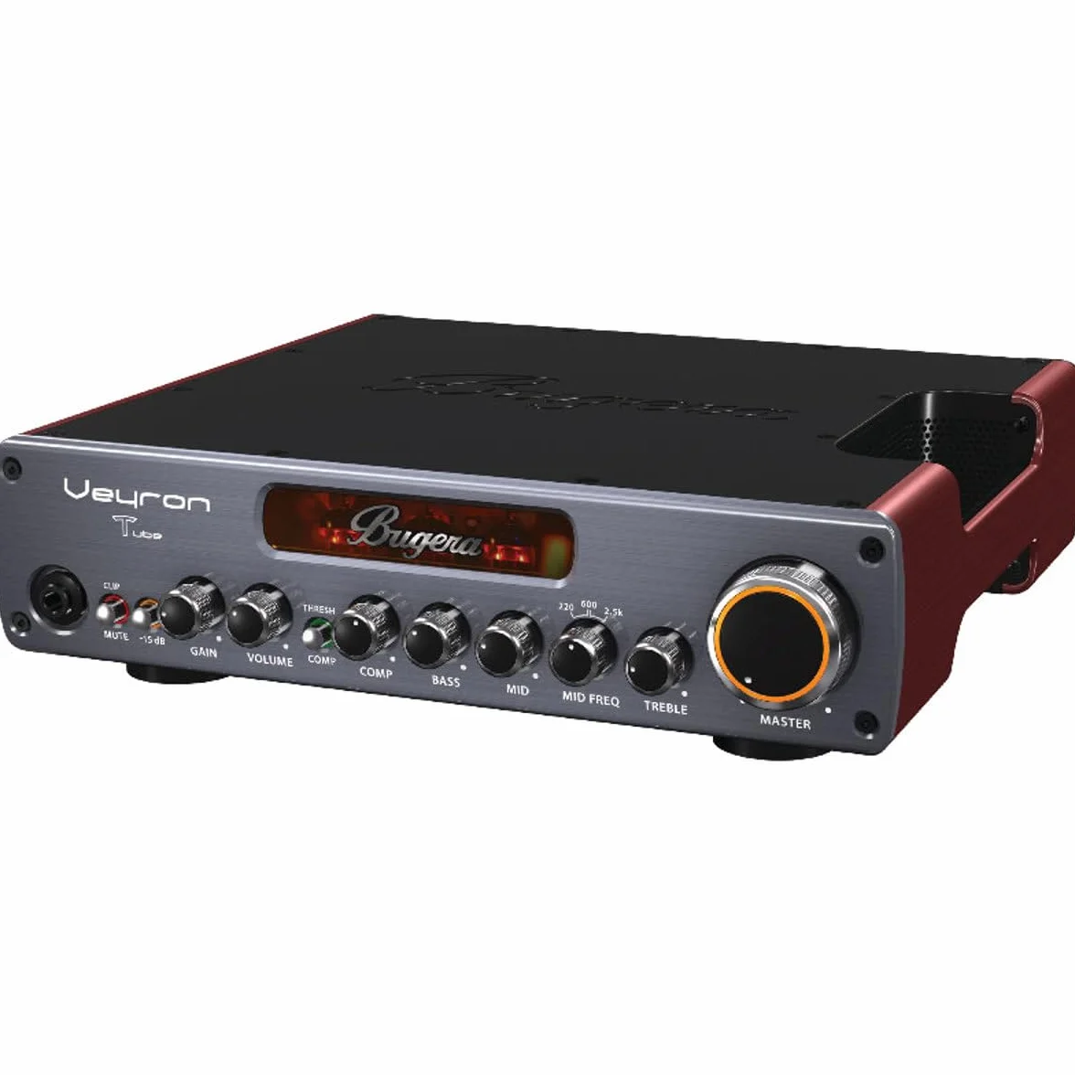 Bugera VEYRON TUBE BV1001T Amplificador de bajo ultracompacto de 2000 W clase D con preamplificador de válvulas, compresor óptico y tecnología DYNAMIZER