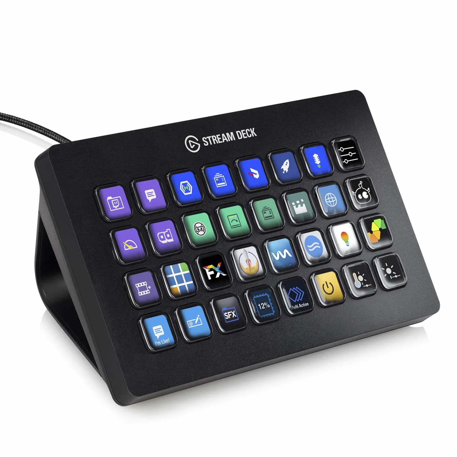 Elgato Stream Deck XL – Controlador avanzado de Estudio, 32 Teclas Macro, Activa acciones en apps y Software como OBS, Twitch, ​Youtube y Otros, Funciona en Mac y PC