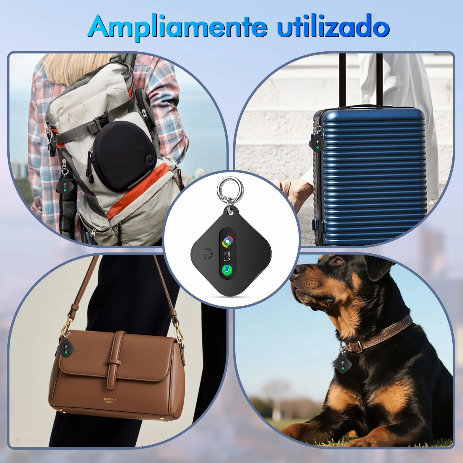 Smart Tag Localizador de Llaves Compatible con iOS Find My App o Android Find Hub App IP67 Resistente al Agua Batería reemplazable CR2032 Bluetooth Tracker Finder para Llaves Bolsos Maletas Cartera