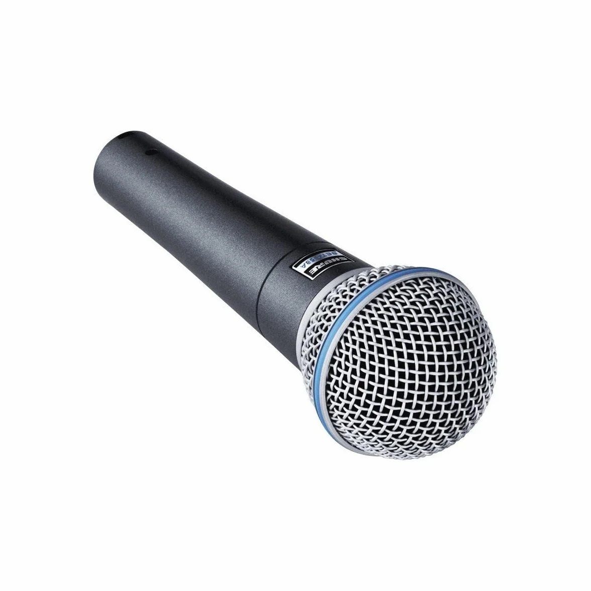 Shure Beta 58A Micrófono Vocal dinámico supercardioide de un Solo Elemento para Escenario y Estudio, Incluye Adaptador de Soporte Ajustable A25D, Adaptador de Rosca de 5/8 a 3/8