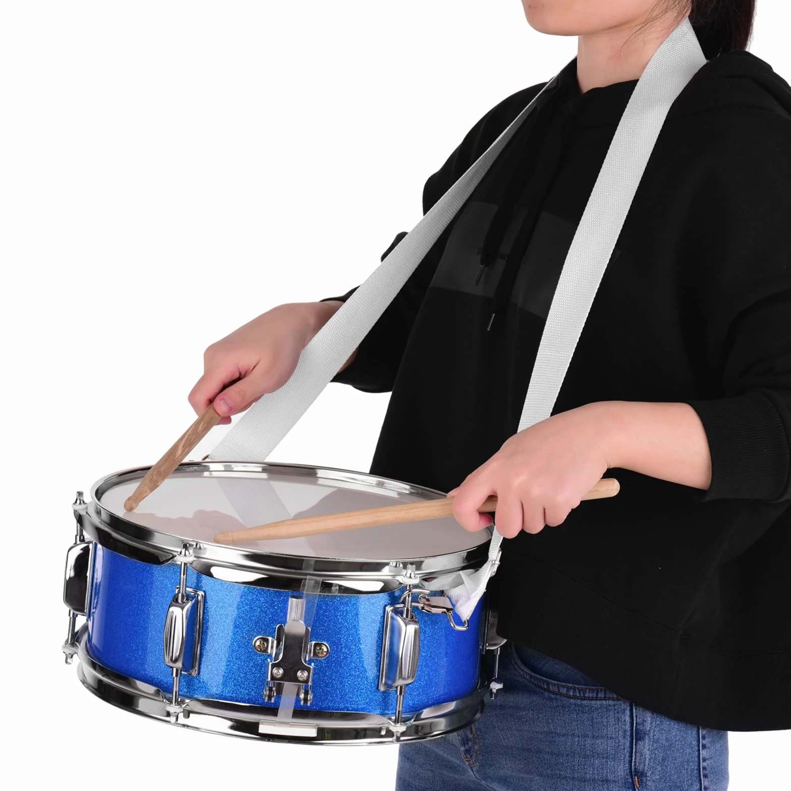 Snare de 30 Pulgadas Con Baquetas, Correa Para Hombro y Llave Para Estudiantes y Bandas