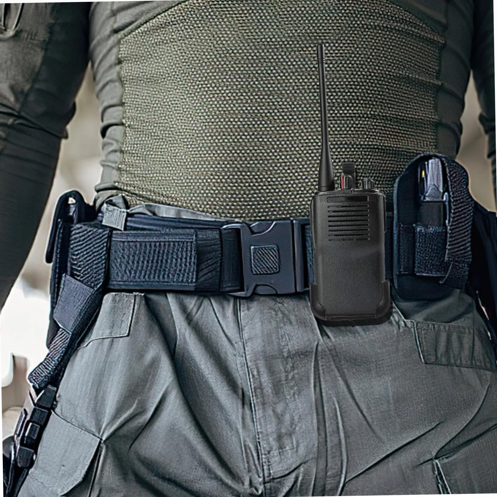 Abaodam 8 Piezas Clip para cinturón - Accesorios de interfono Colgador de Radio Soporte Estuche de Cuero