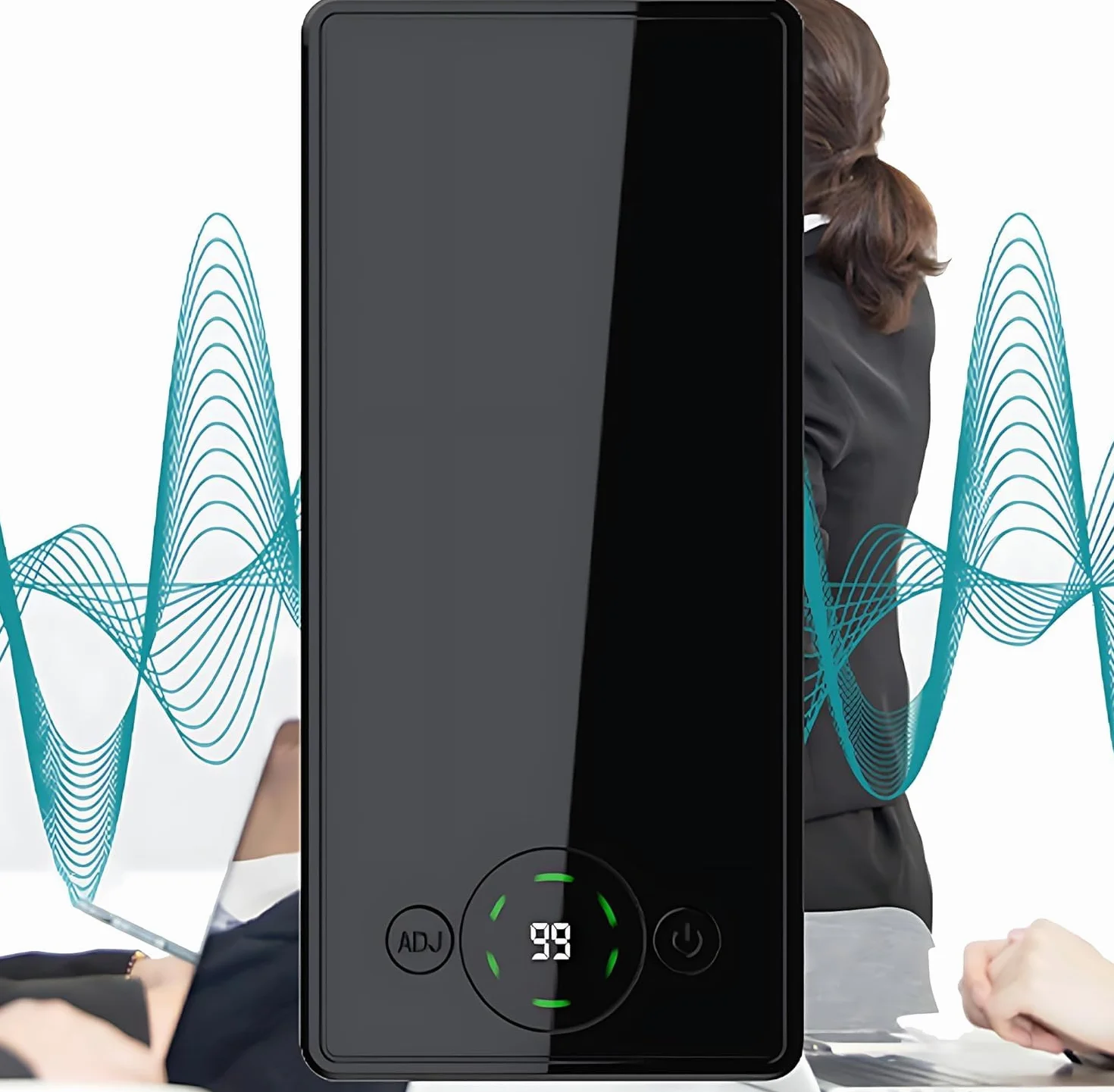 Bloqueador De Grabación, Interceptor De Bloqueo De Grabación De 300° con Banco De Energía De 4000mah Y Pantalla LCD, Dispositivo Anti-grabación para Teléfonos Móviles, Grabadoras De Voz, Re