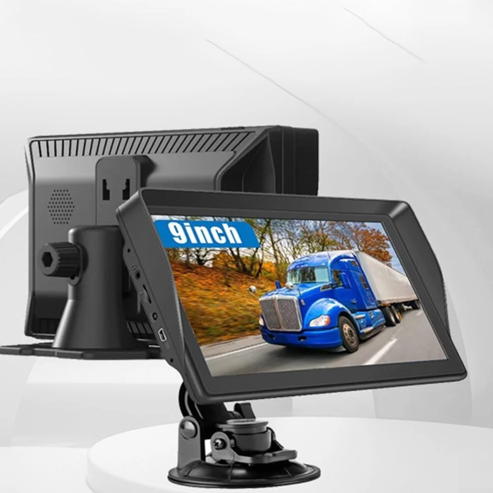 Navegador GPS 9 pulgadas para automóviles camiones 2024 Europa Reino Unido Francia Mapas actualizaciones de por vida Guía de voz Transmisión FM Reproductor