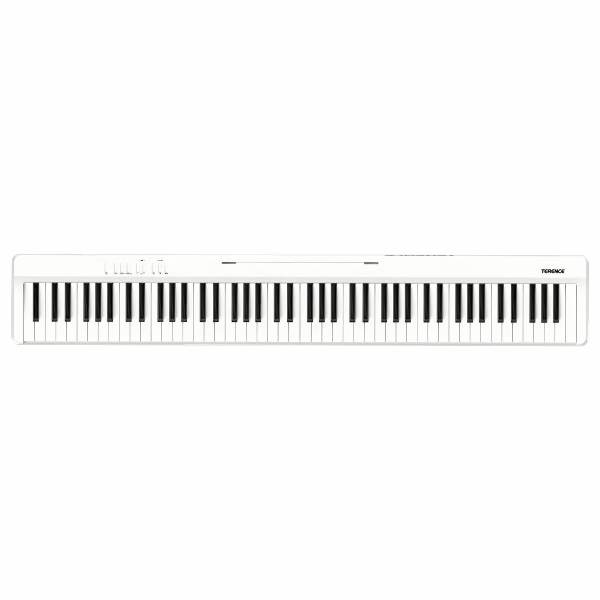 TERENCE Piano Plegable de 88 Teclas, con Teclado de Fuerza, Piano Plegable con Grabación y Soporte Bluetooth, Pedal y Altavoz de 4 Unidades, Preferido para Principiantes,blanco