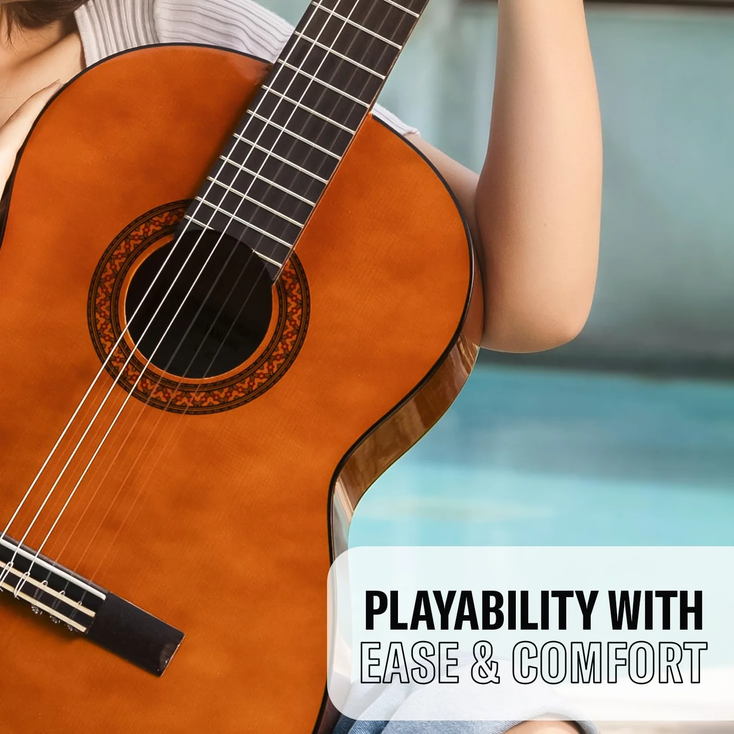 Yamaha C40 II Guitarra Clásica Guitarra 4/4 de madera, 65 cm 25 9/16”, 6 cuerdas de nylon, Color Natural