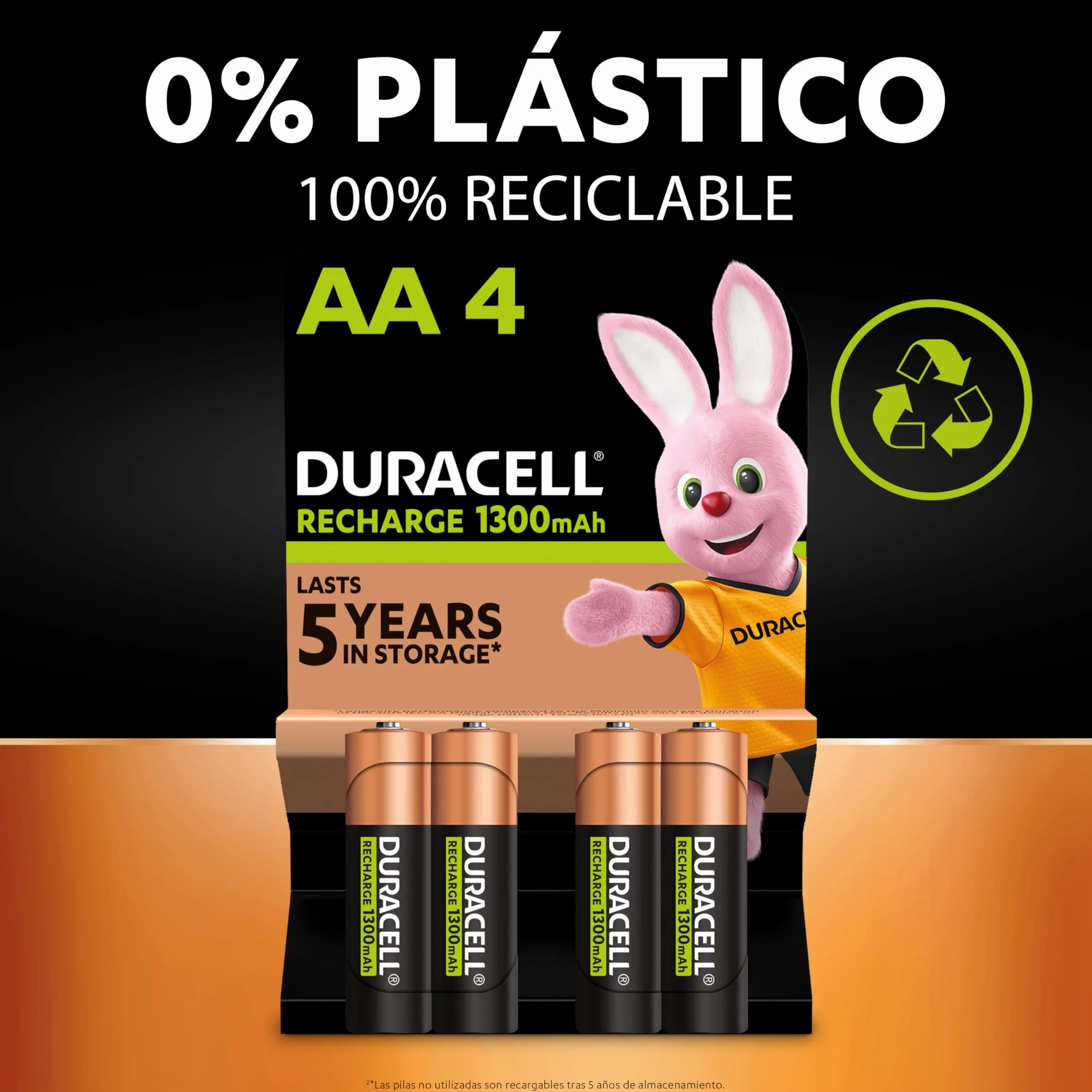 Duracell pilas recargables AA 2500 mAh NiMH Paquete de 4