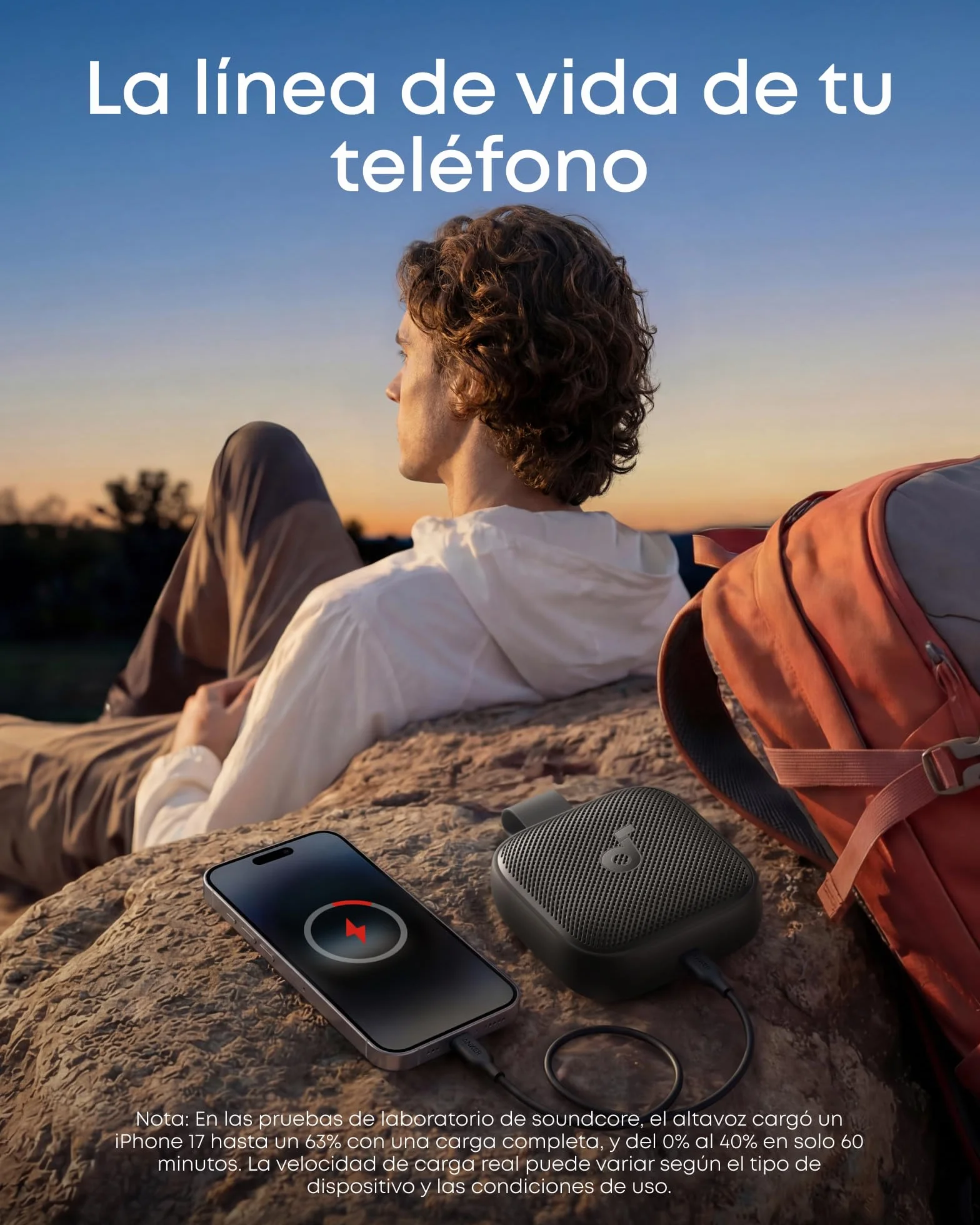 Soundcore Anker Altavoz Portátil Bluetooth 15W 24H IP68 BassUp 2.0 Resistente al Agua