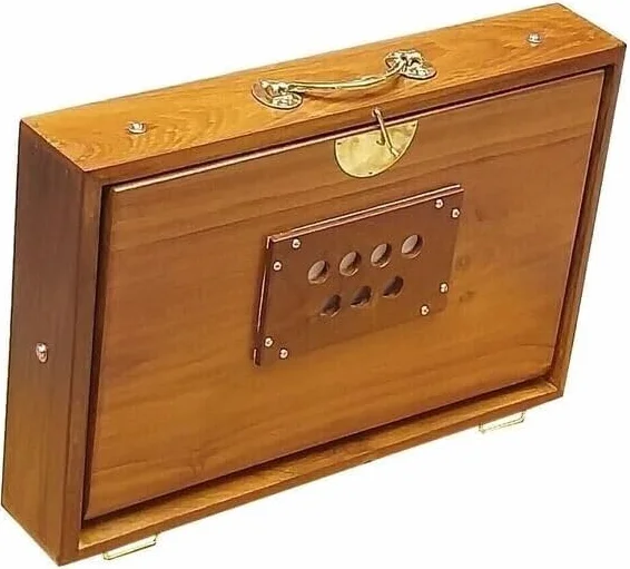 Shruti Box Musical Instrument, Teak Wood Swar Peti, Shruti Box for Yoga, Chant (440 Hz, Size: 15" X 10" X 3")