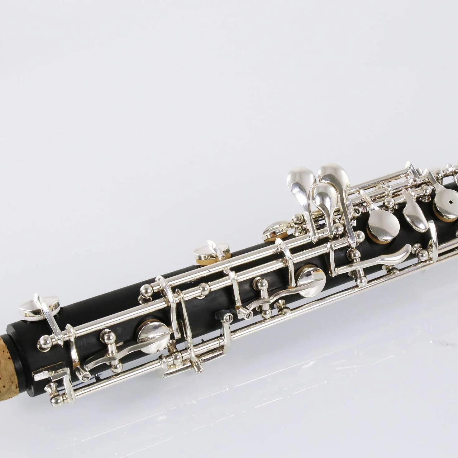Rochix Nivel SH15 Oboe para principiantes, cuerpo de madera compuesta plateada, tono C semiautomático con 1 hojas, 1 paño limpieza, hisopo soporte descanso del pulgar, estuche y más