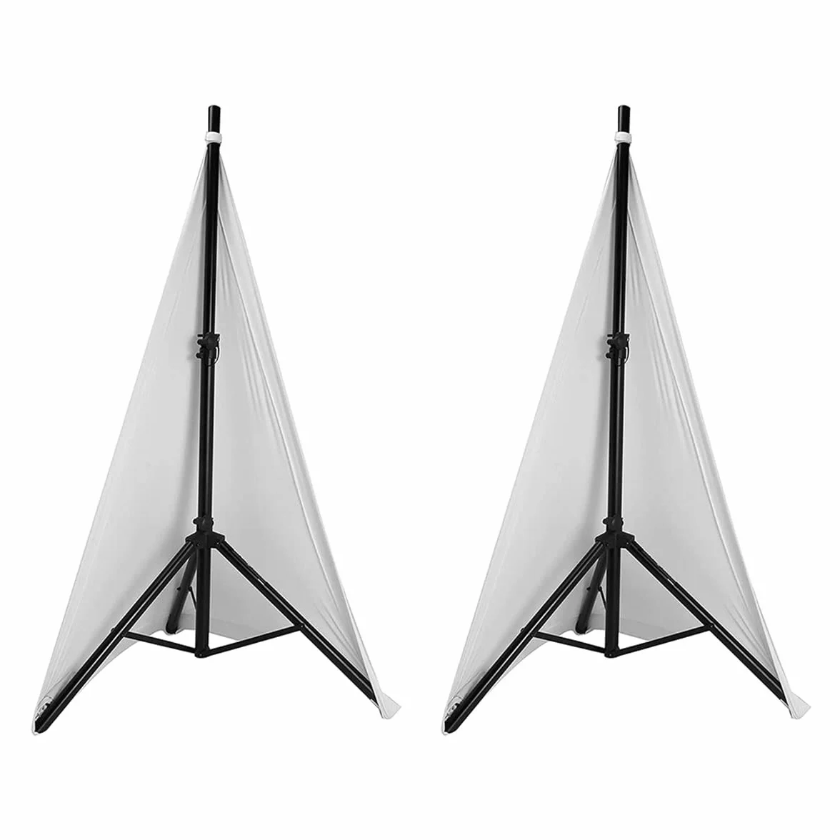 Cubierta Universal para Soporte de Altavoz con Luz para DJ, Soporte de TríPode de Doble Cara, Cubierta de, Material Estirable, 2 Piezas