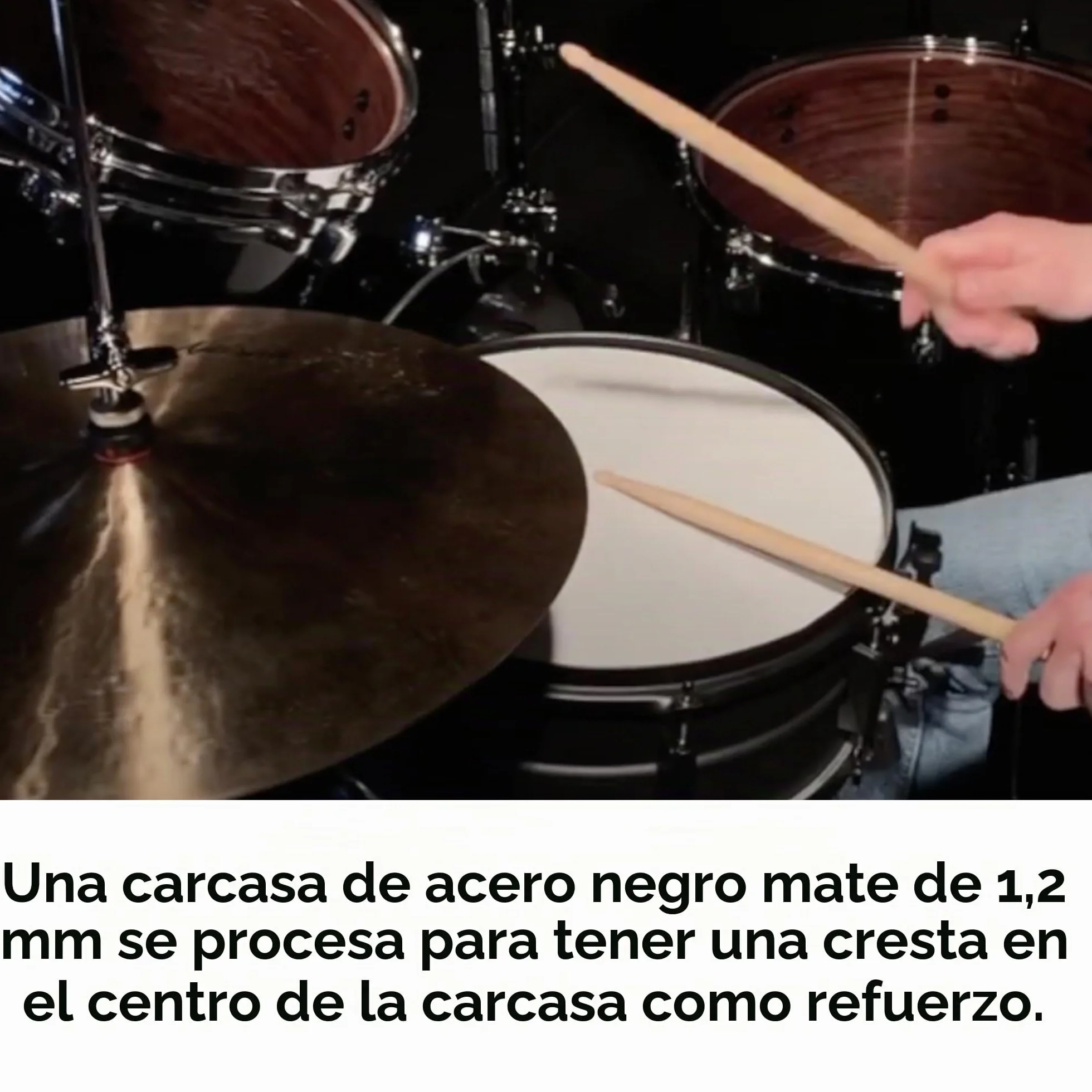 Tama Metalworks Black Steel (BST1455BK) - Tambor (14 x 5,5 pulgadas), color negro mate