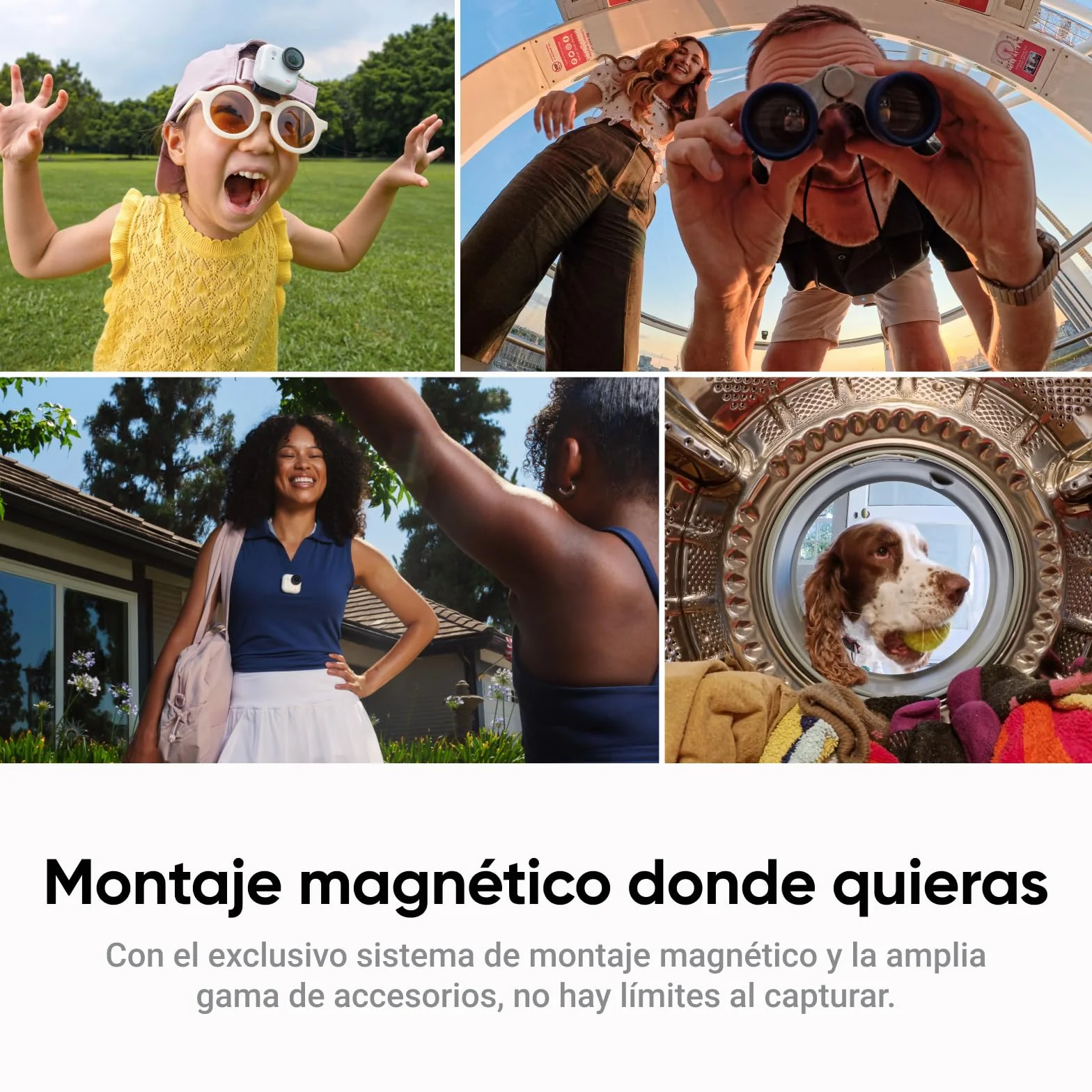 Insta360 GO Ultra Negro- Pequeña cámara vlog 4K, Manos Libres, cámara POV, Sensor de 1/1,28", Peso de 53 g, 156° FOV, batería 200 min, cámara de acción magnética y portátil para Deportes
